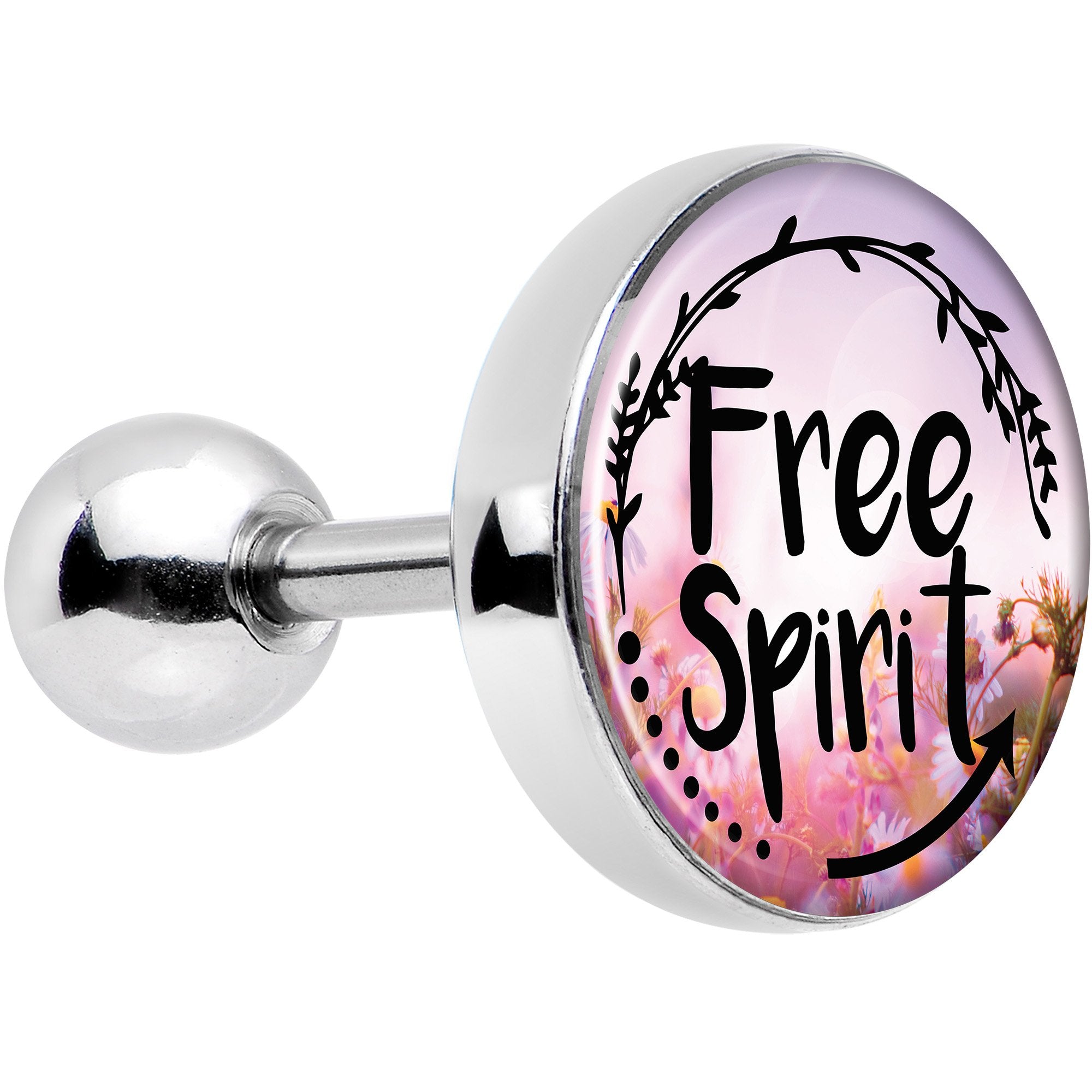 16 Gauge 1/4 Free Spirit Tragus Cartilage Earring