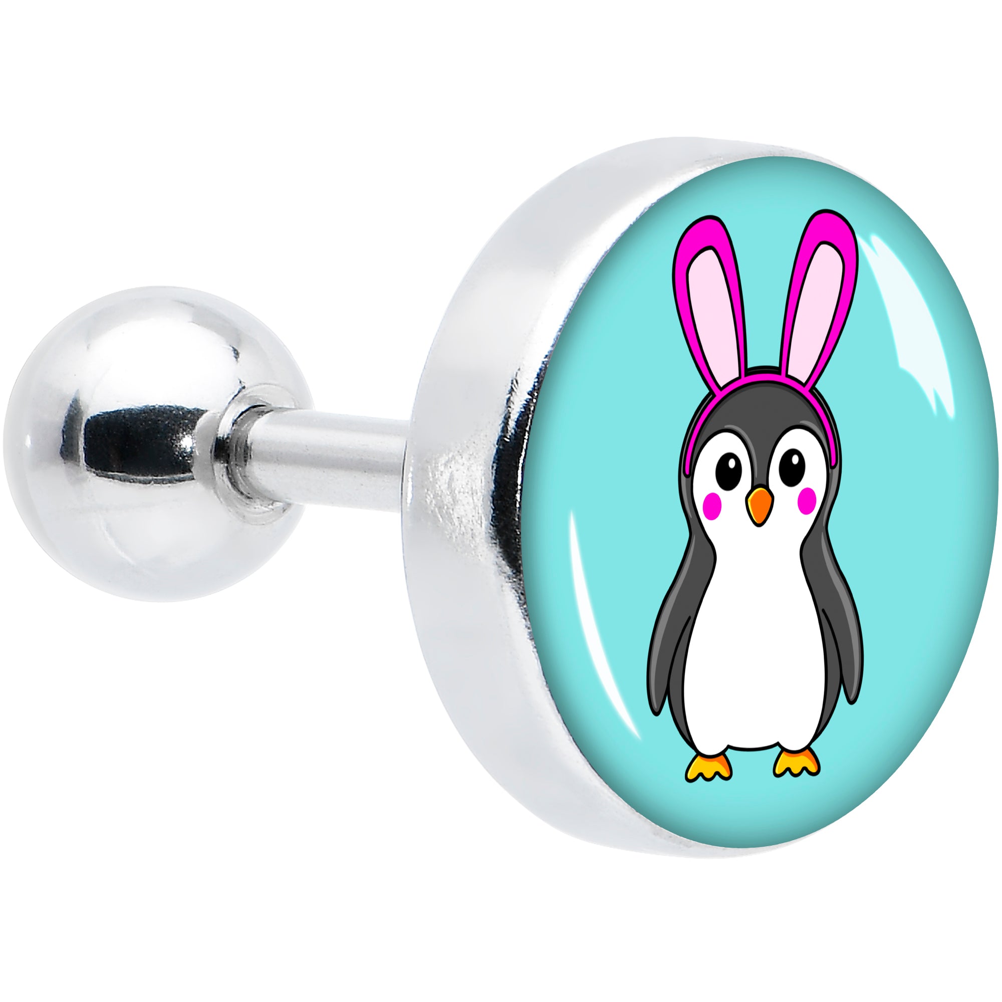 16 Gauge 1/4 Bunny Penguin Cartilage Tragus Earring