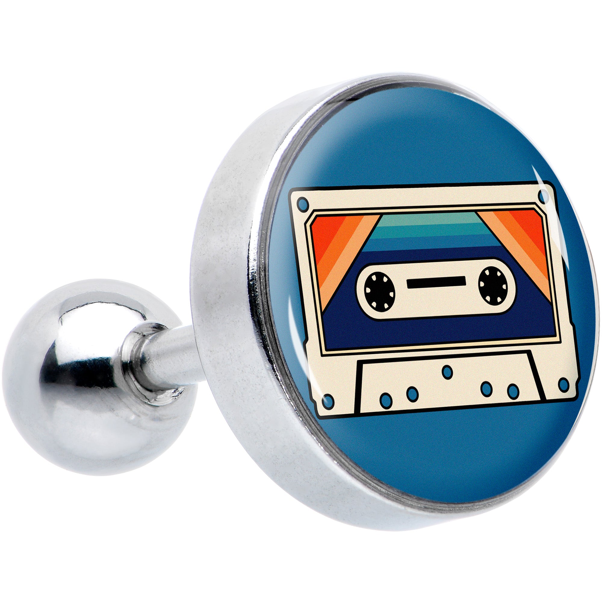 16 Gauge 1/4 Retro Cassette Tape Cartilage Tragus Earring