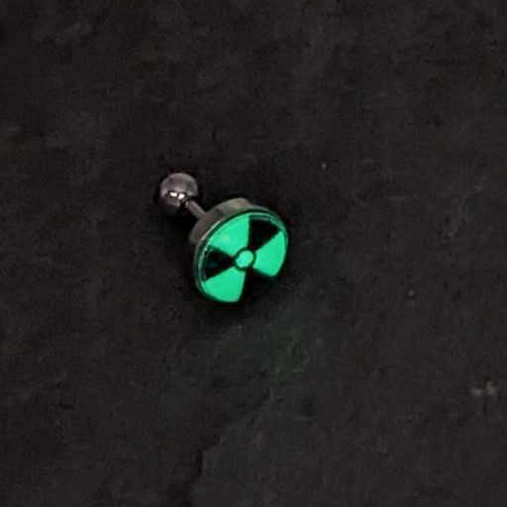 16 Gauge Glow in the Dark Radioactive Tragus Cartilage Earring