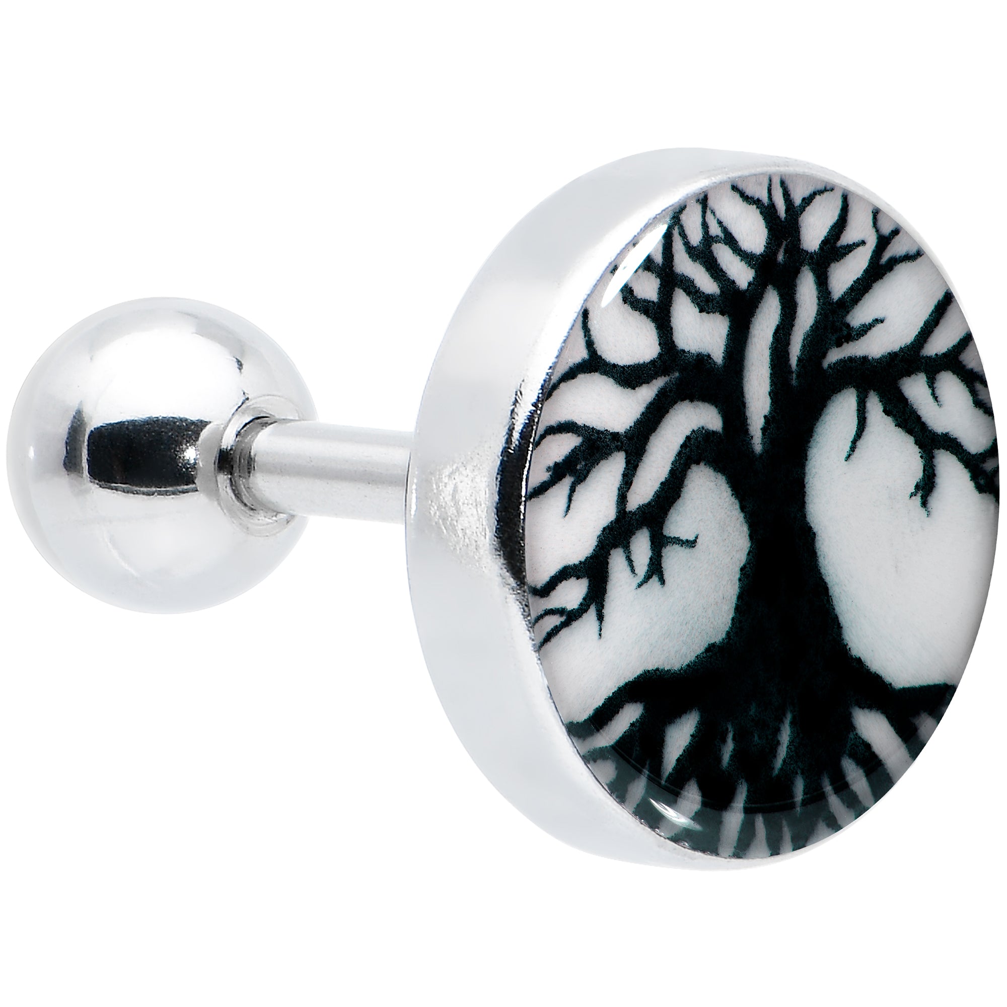 16 Gauge Glow in the Dark Tree of Life Tragus Cartilage Earring