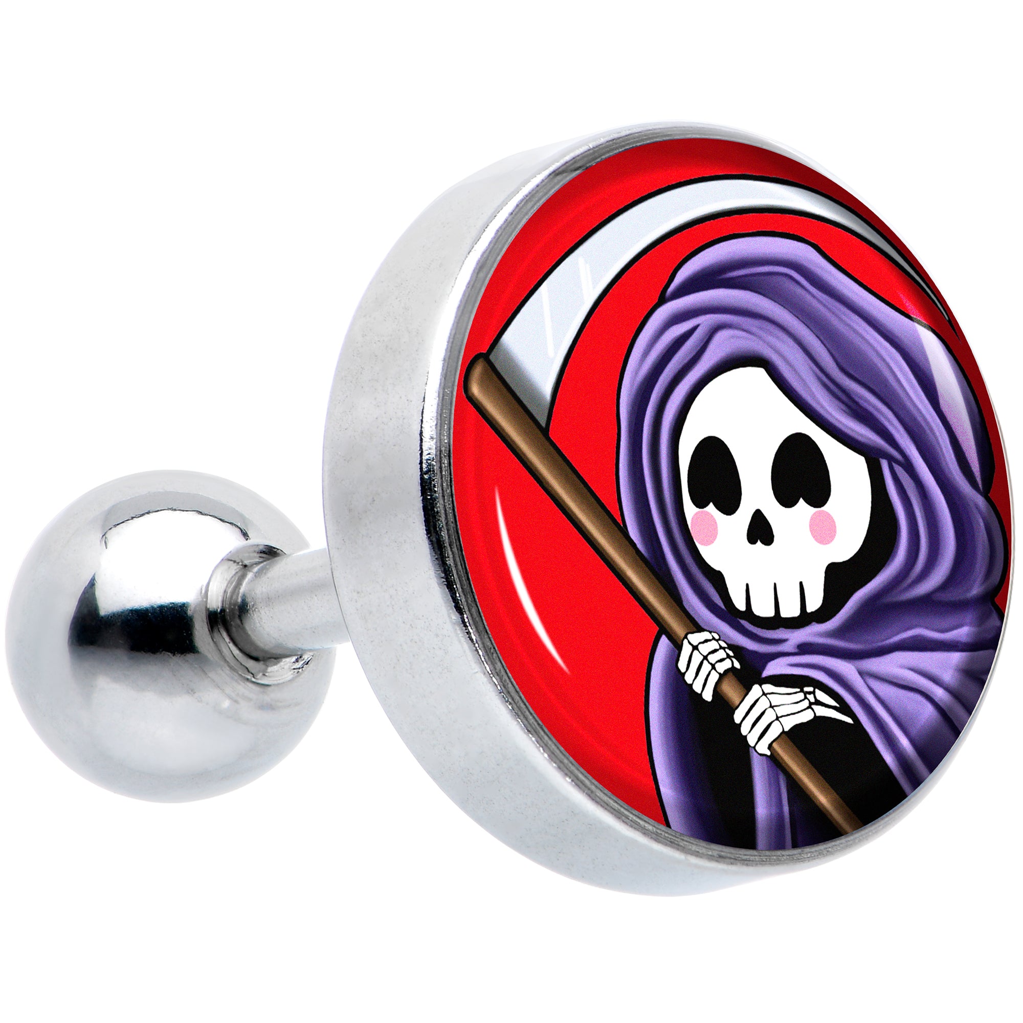 16 Gauge 1/4 Grim Reaper Cartilage Tragus Earring