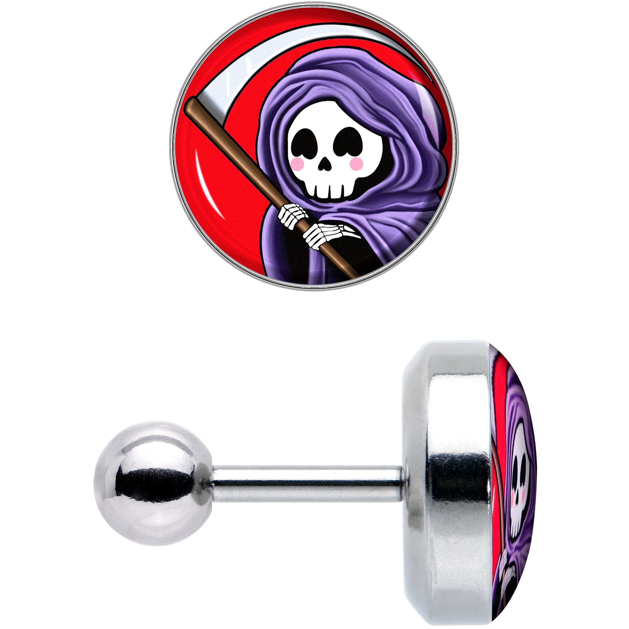 16 Gauge 1/4 Grim Reaper Cartilage Tragus Earring