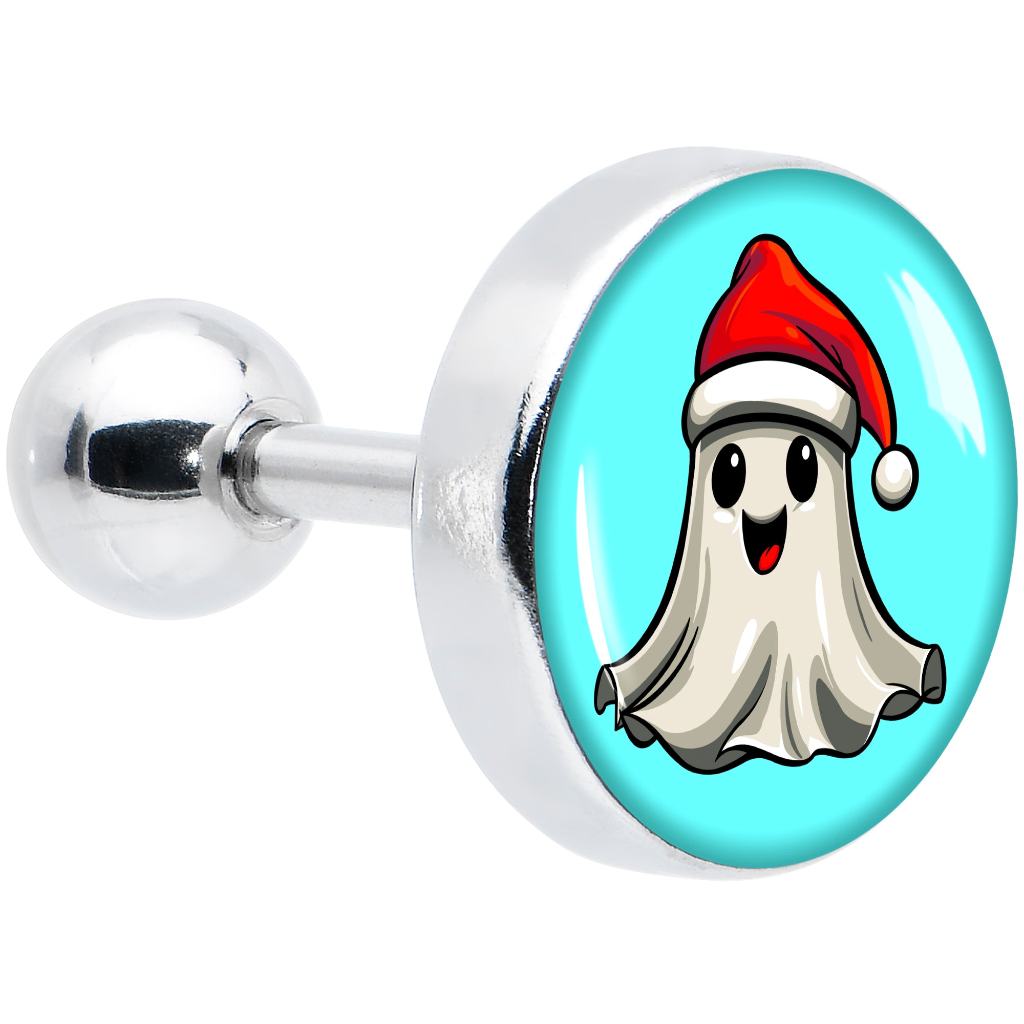 16 Gauge 1/4 Holiday Christmas Spirit Ghost Tragus Cartilage Earring