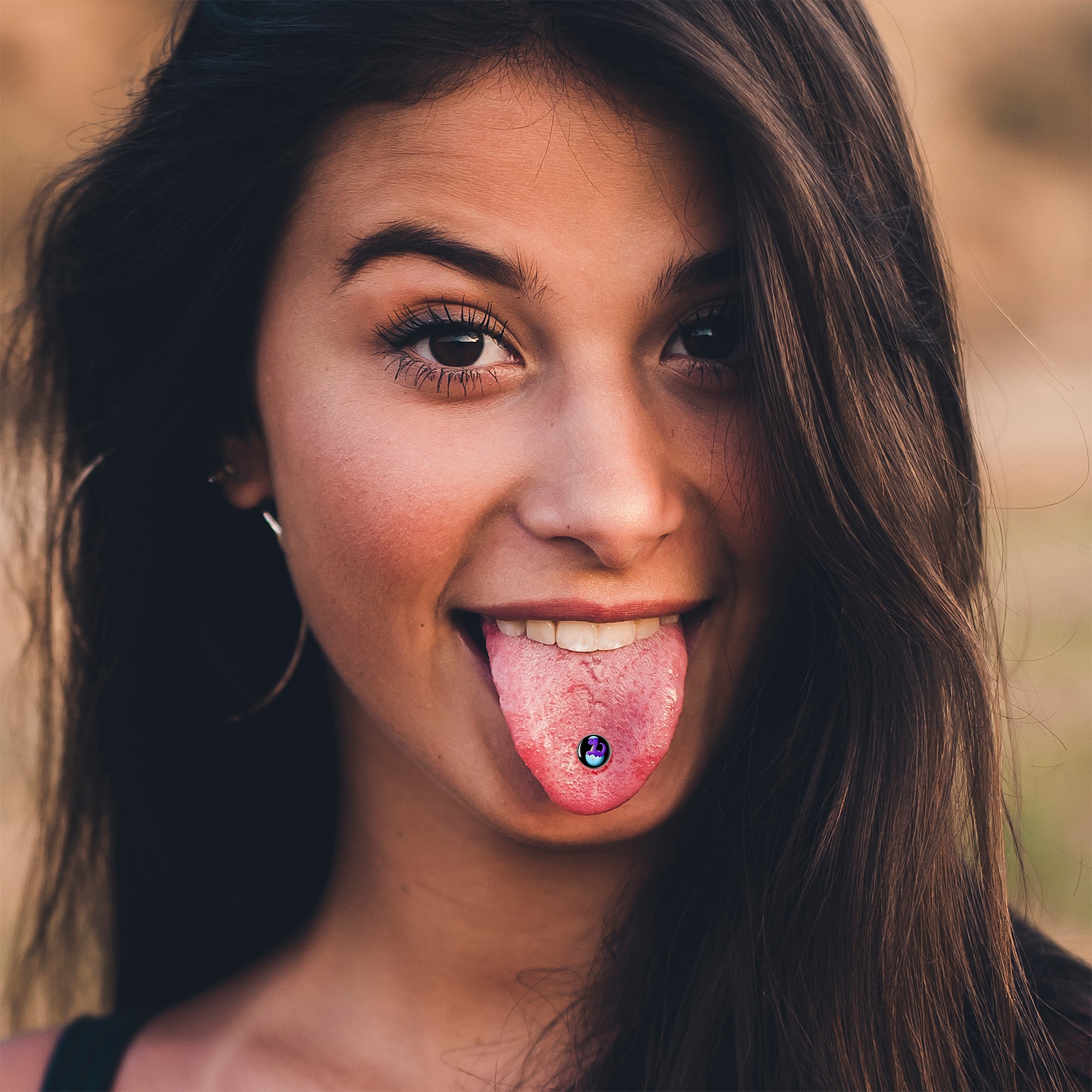 Baby Dinosaur Barbell Tongue Ring