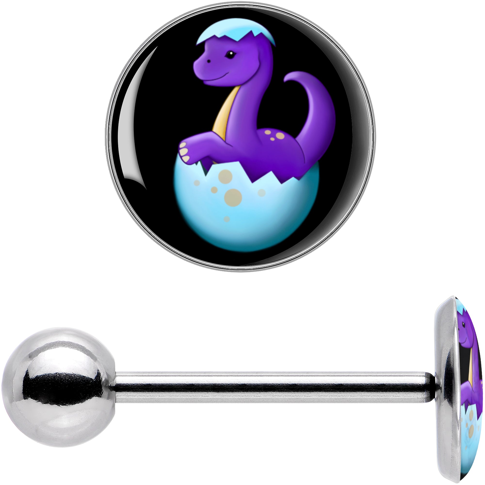 Baby Dinosaur Barbell Tongue Ring