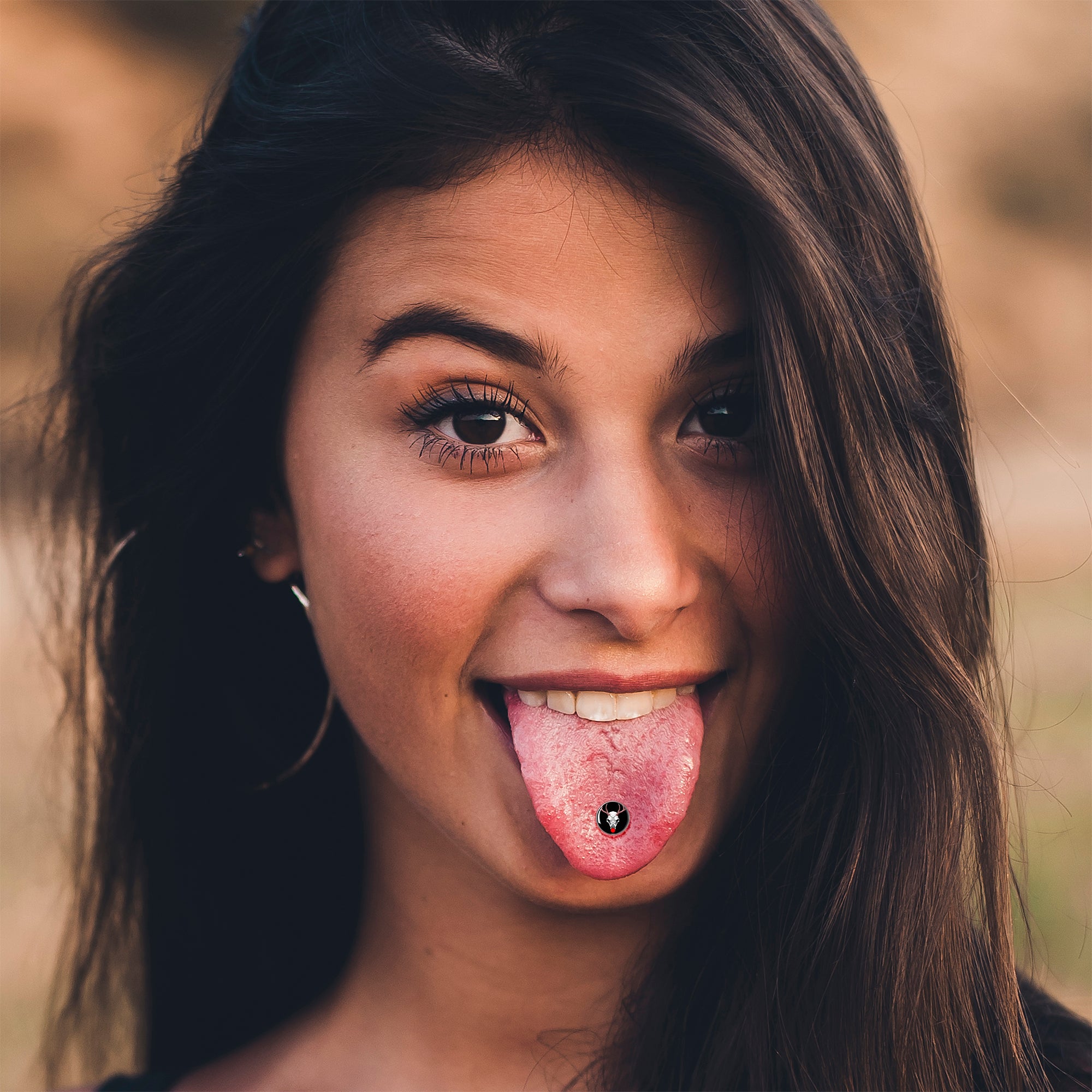 Holiday Dead Nosed Reindeer Barbell Tongue Ring