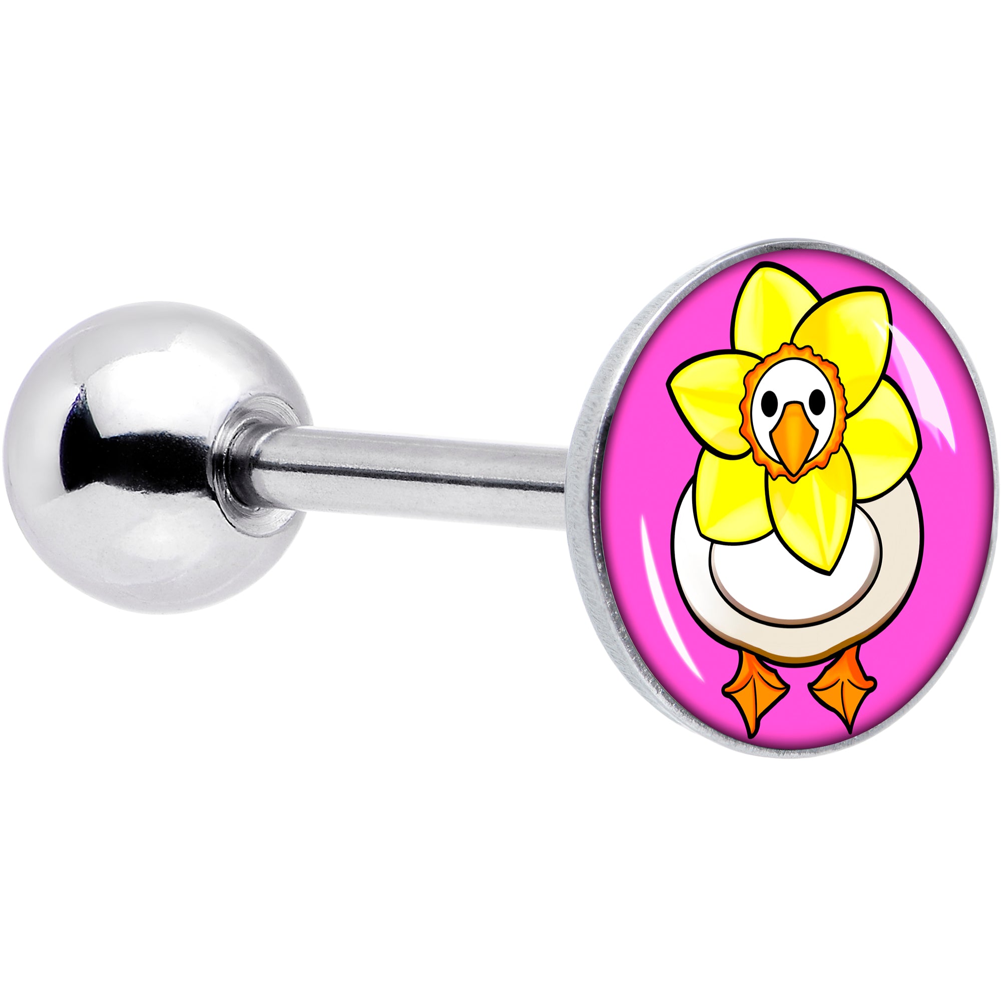 Daffodil Duck Barbell Tongue Ring