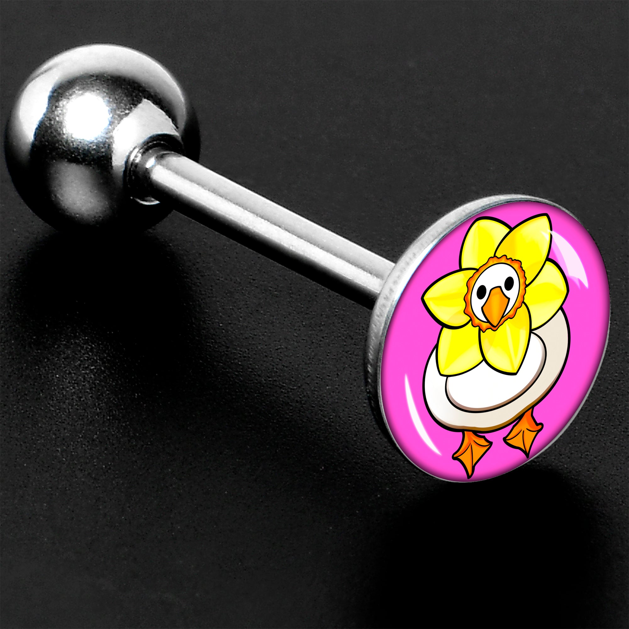 Daffodil Duck Barbell Tongue Ring