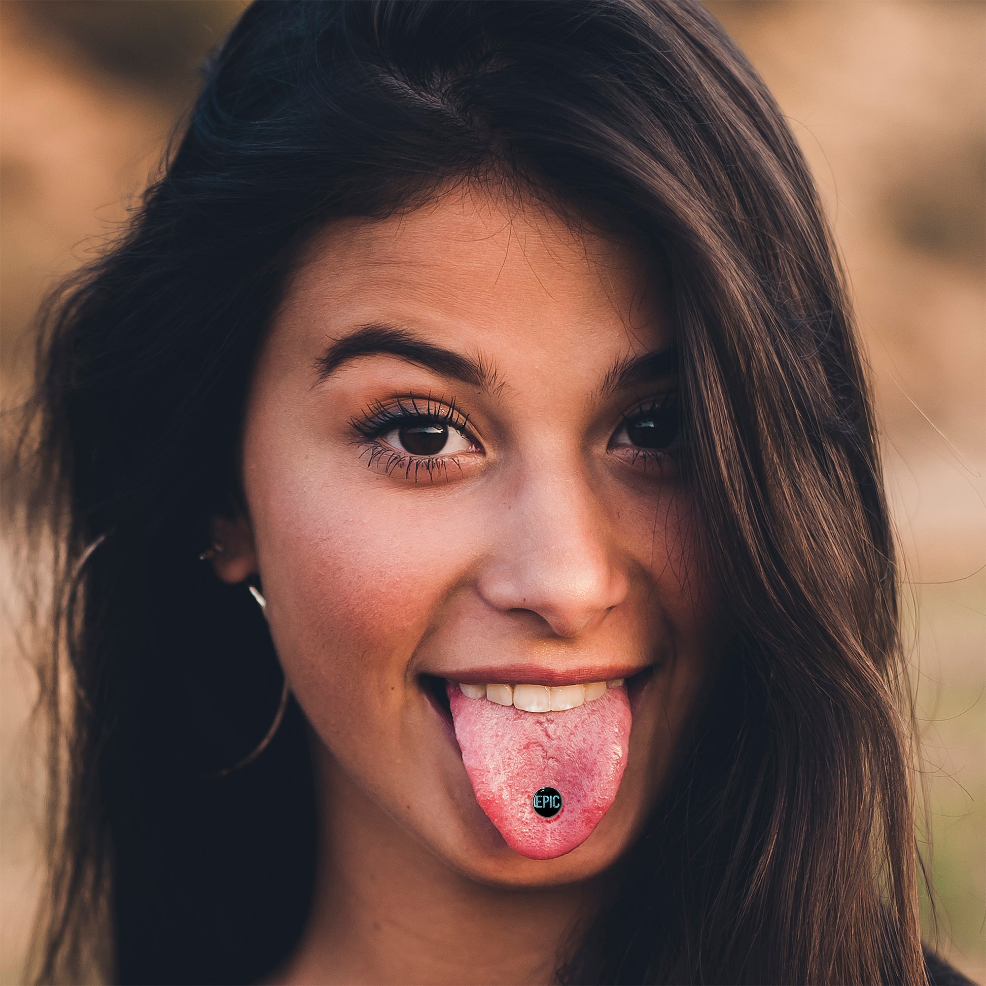 Epic Blue Barbell Tongue Ring