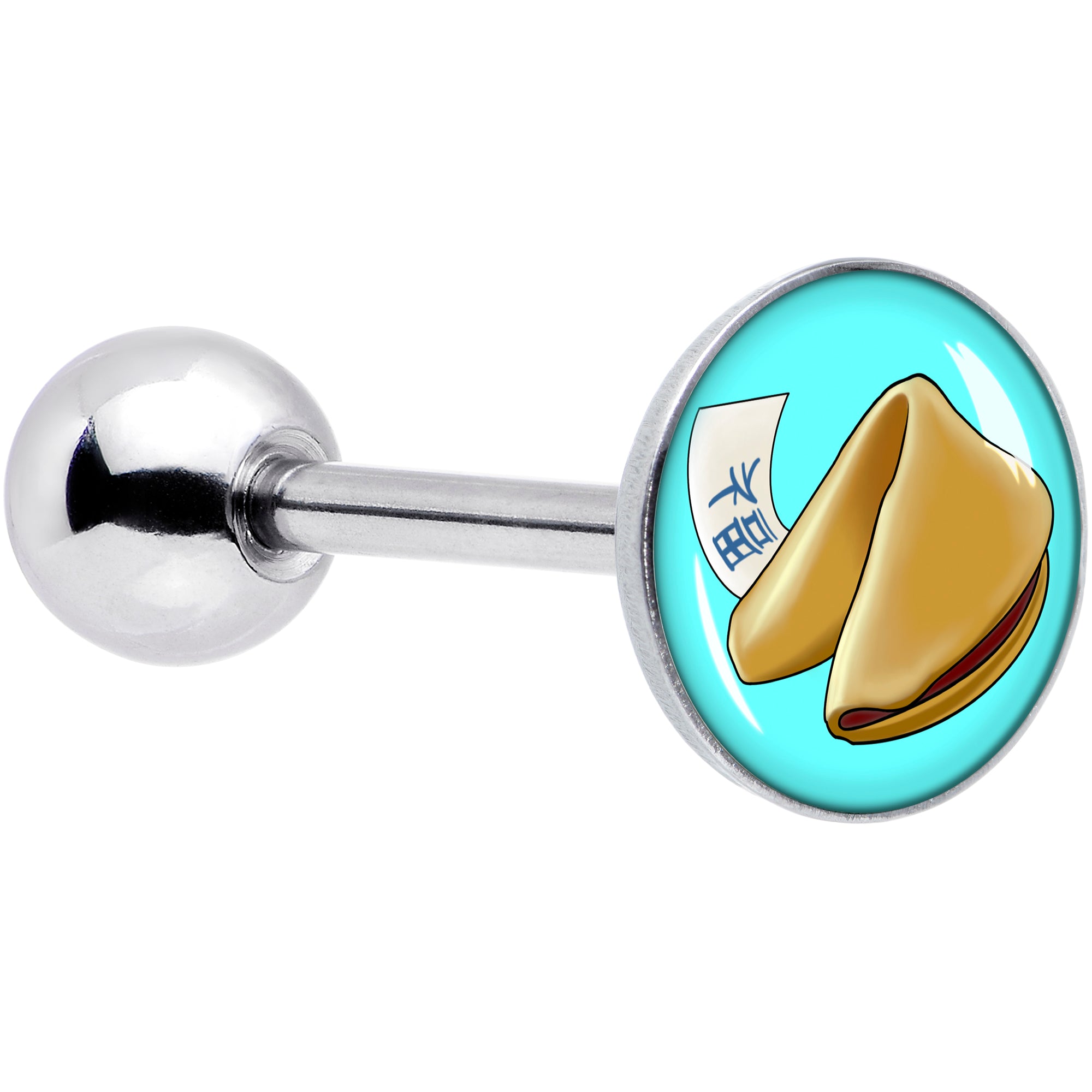 Fortune Cookie Barbell Tongue Ring