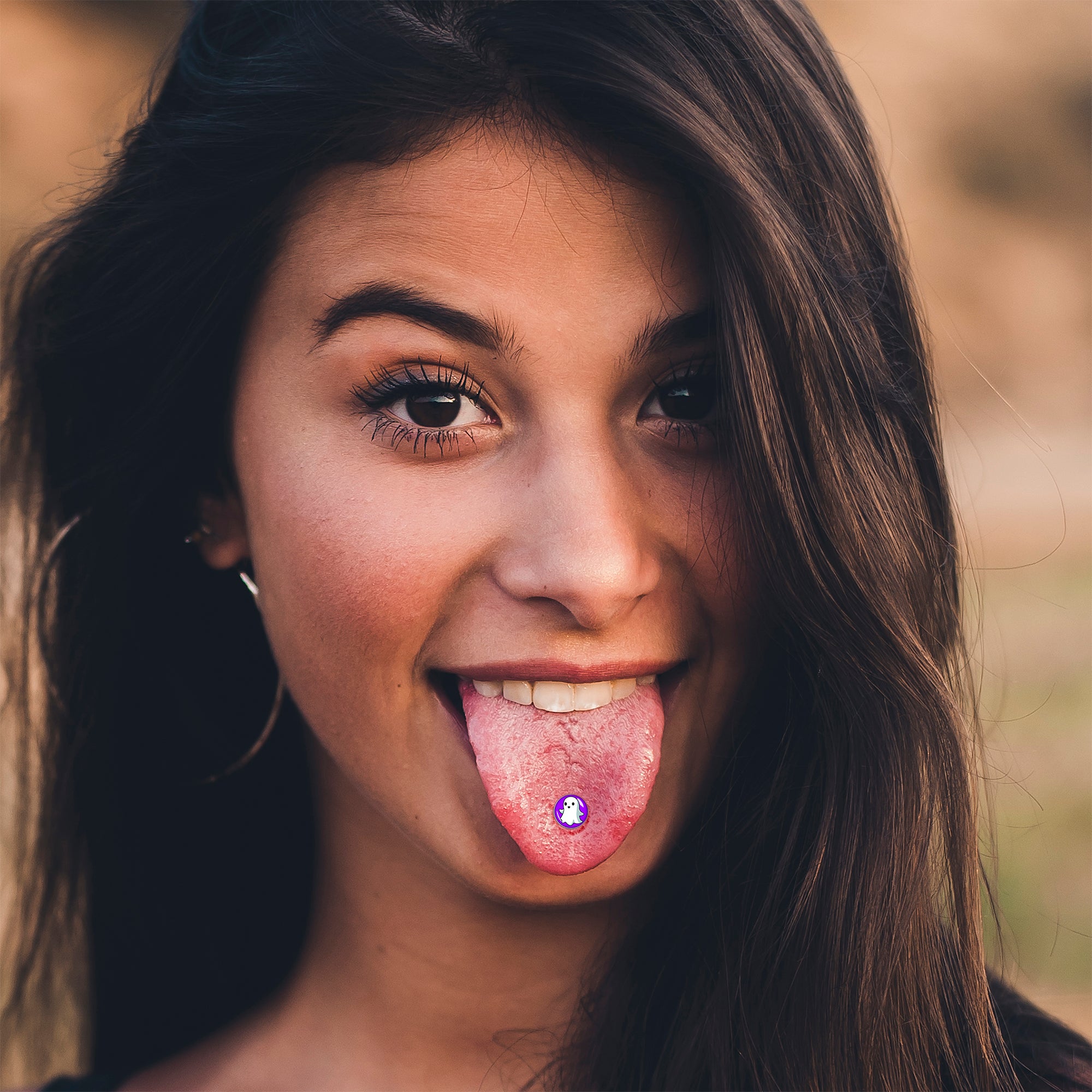 Ghost Barbell Tongue Ring