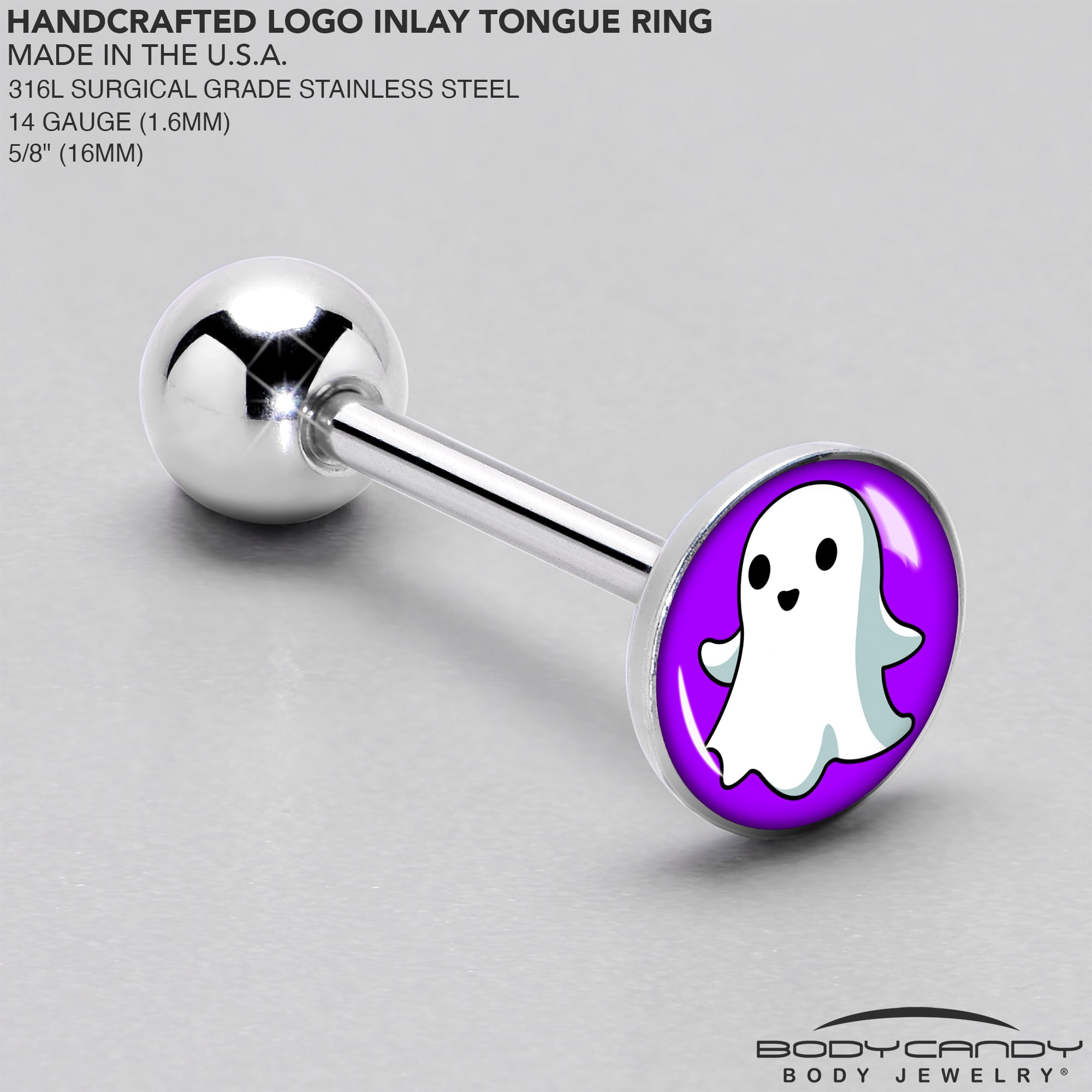 Ghost Barbell Tongue Ring