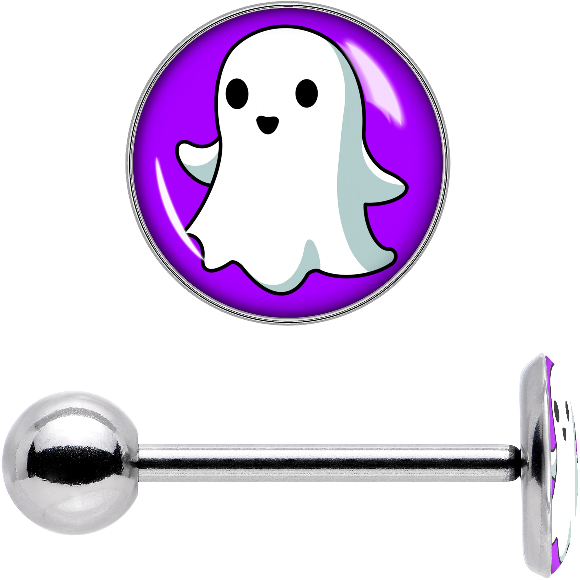 Ghost Barbell Tongue Ring