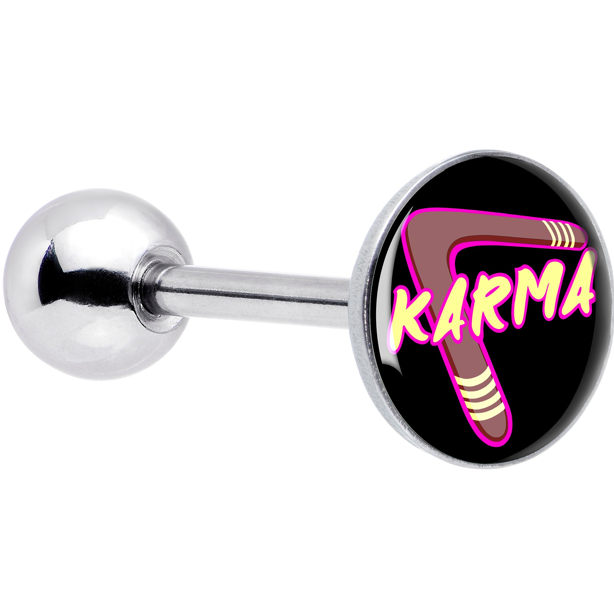 Karmic Boomerang Barbell Tongue Ring