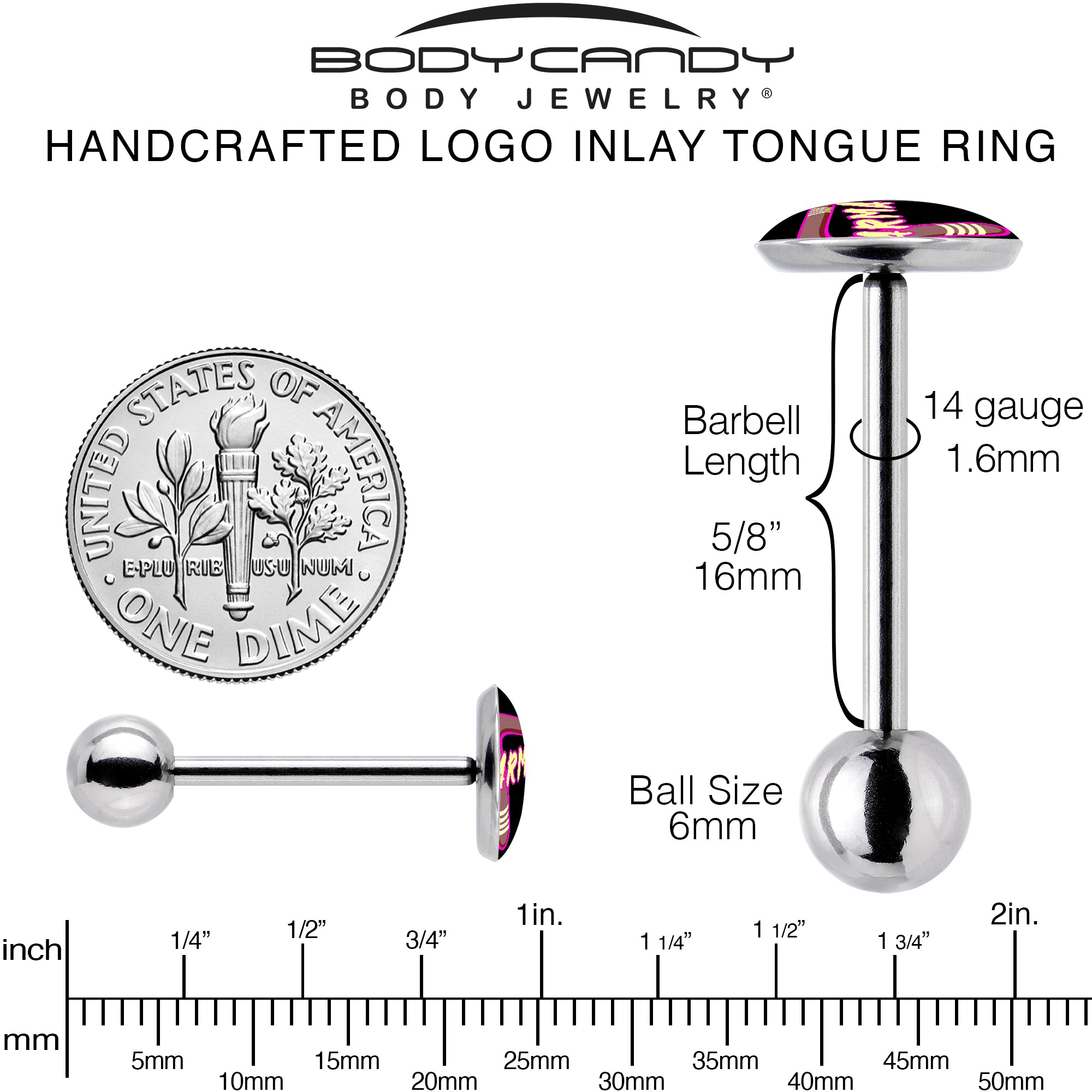 Karmic Boomerang Barbell Tongue Ring