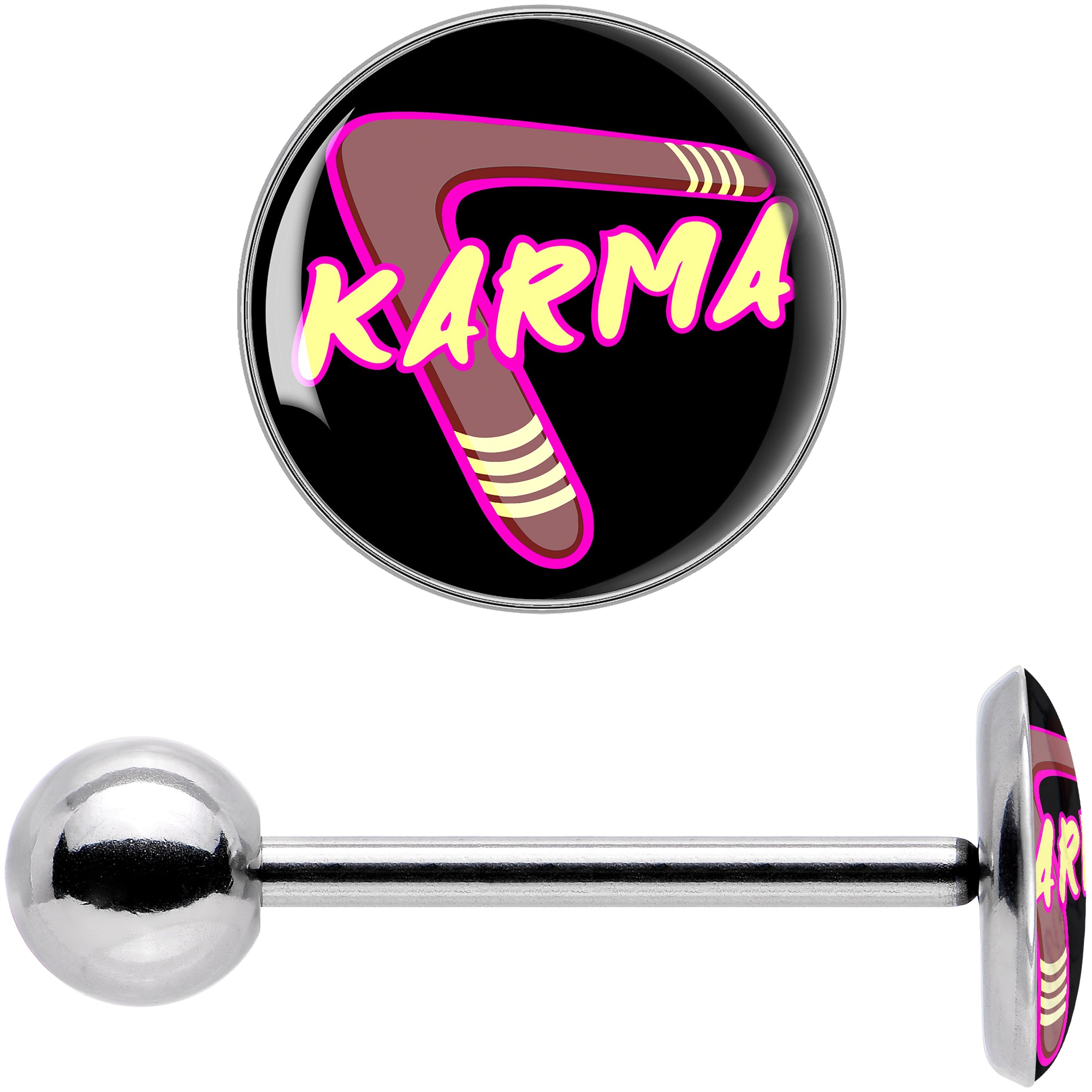 Karmic Boomerang Barbell Tongue Ring