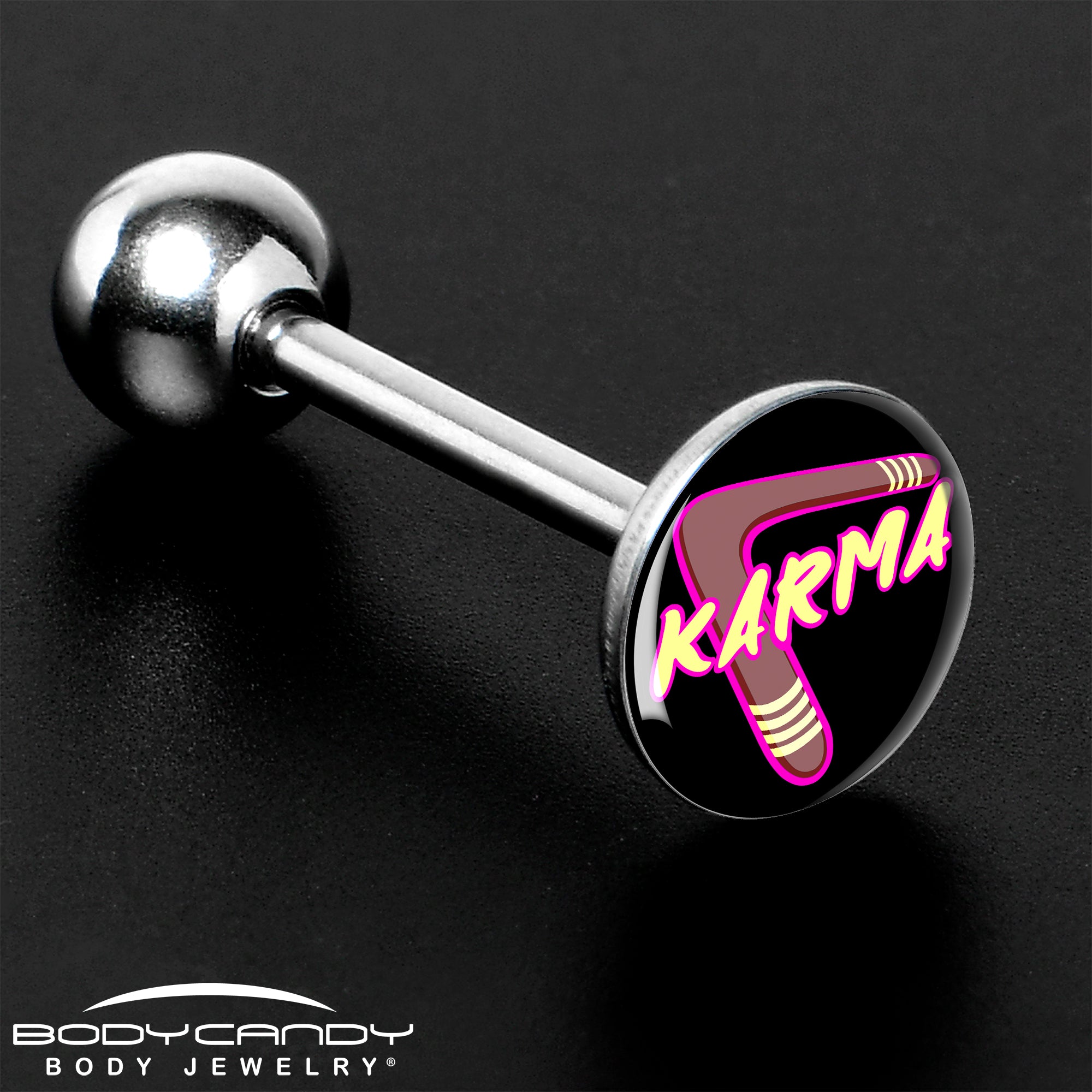 Karmic Boomerang Barbell Tongue Ring