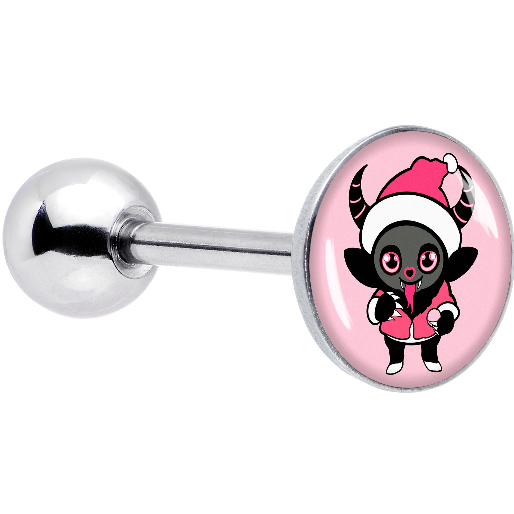 Krampus Cutie Holiday Barbell Tongue Ring