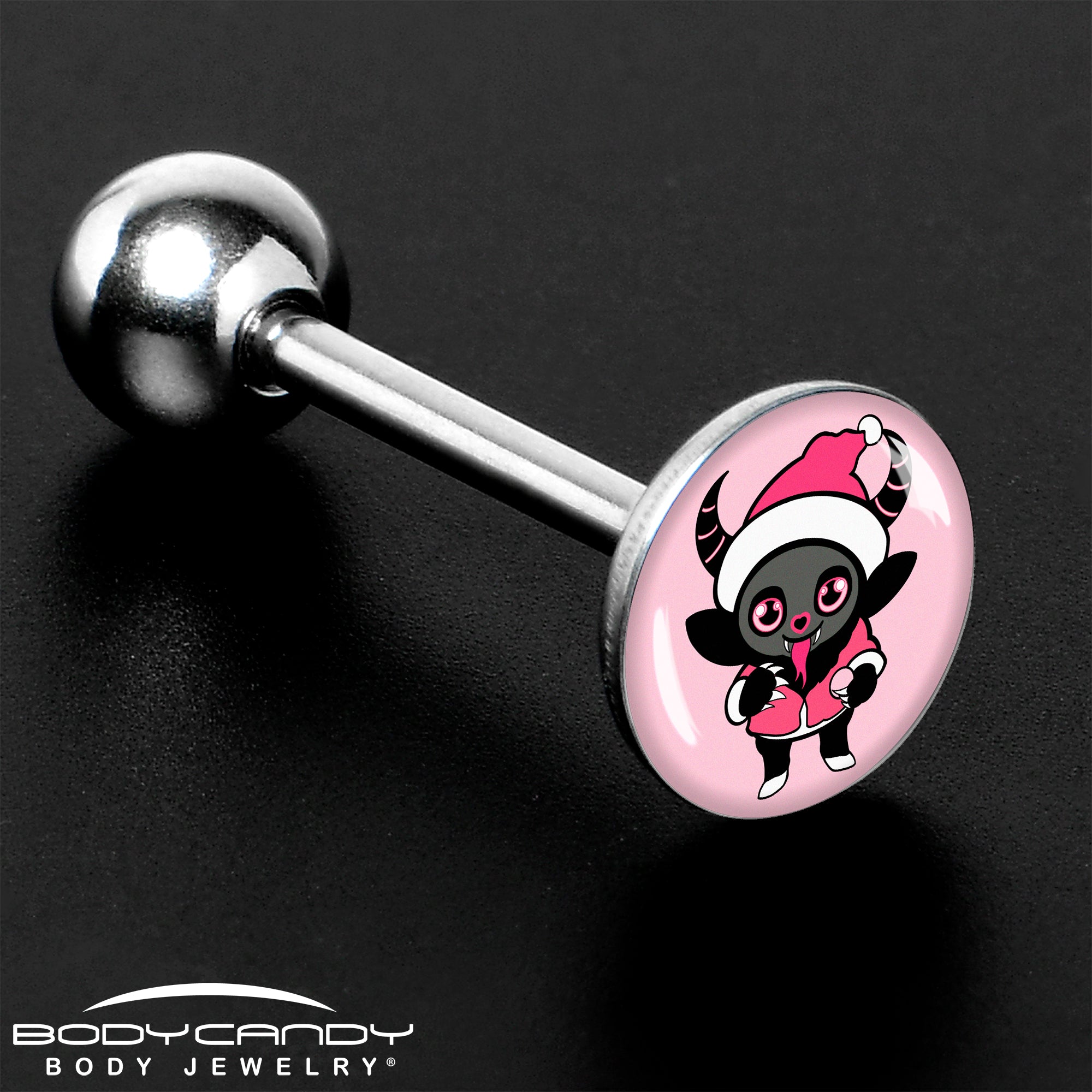 Krampus Cutie Holiday Barbell Tongue Ring