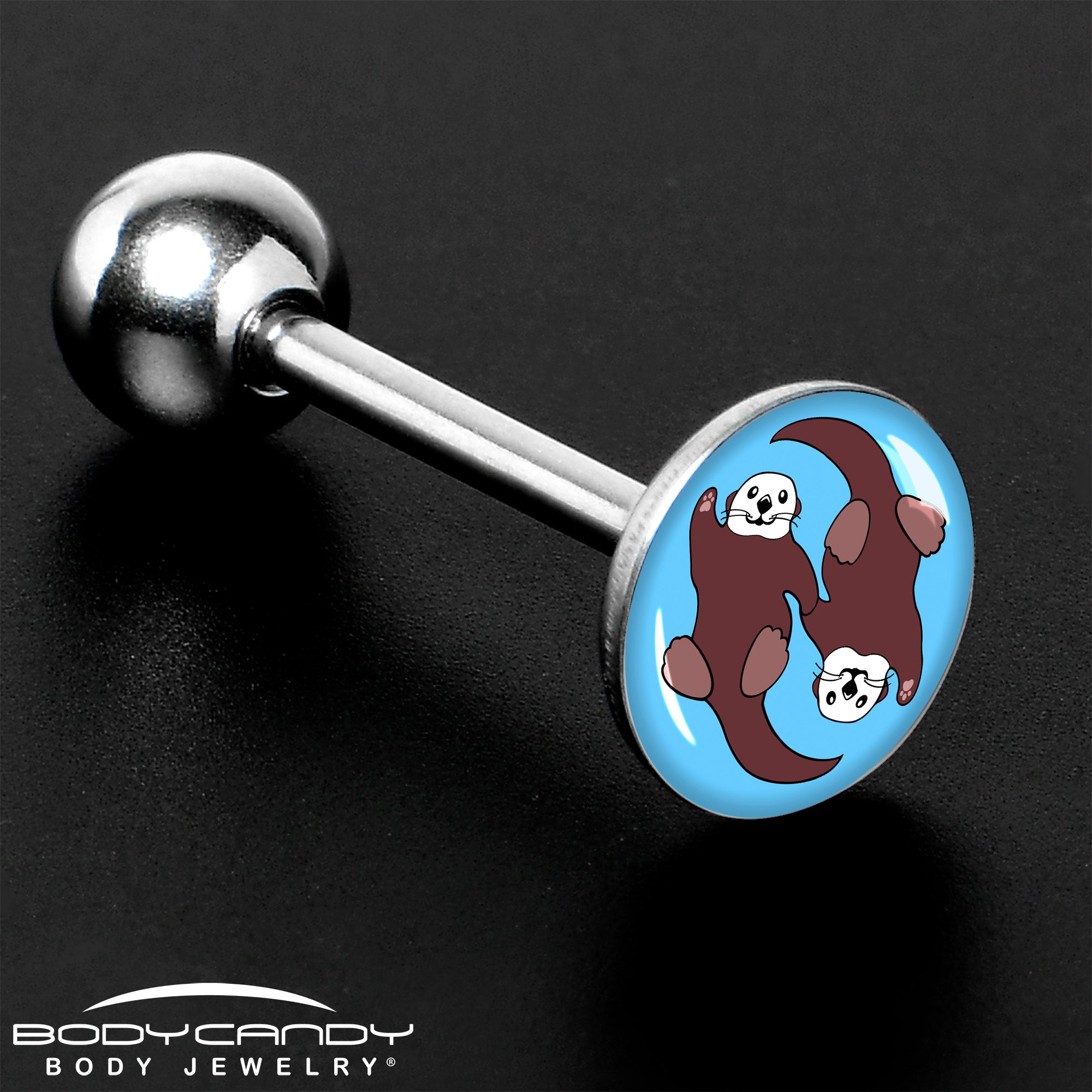 Oh My Otters Animal Barbell Tongue Ring