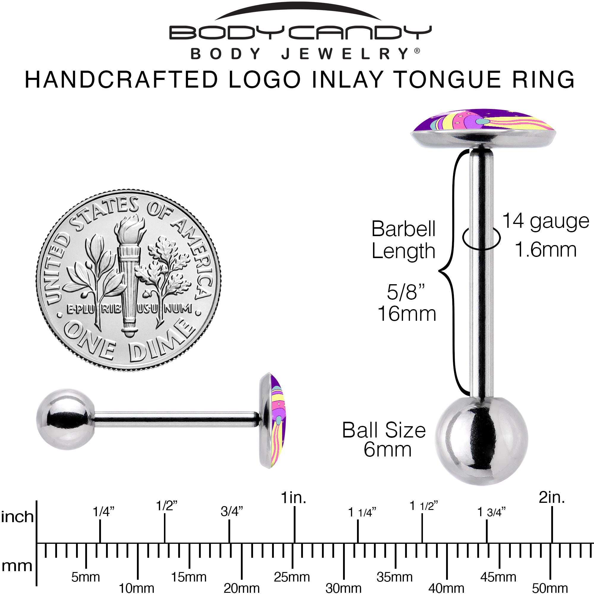 Style Space Invasion Barbell Tongue Ring