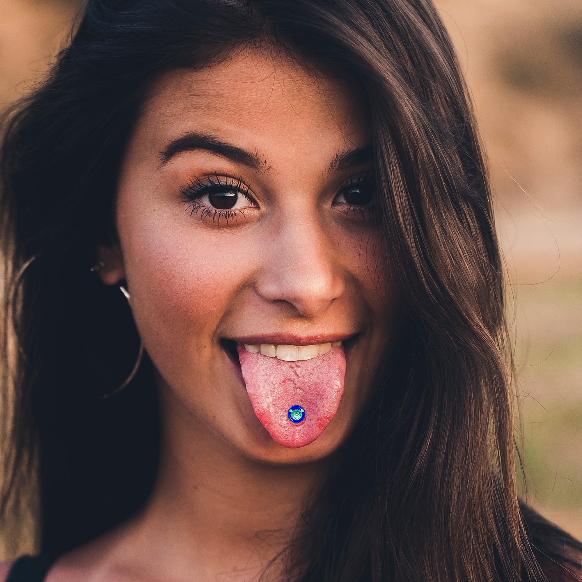 Pufferfish Barbell Tongue Ring