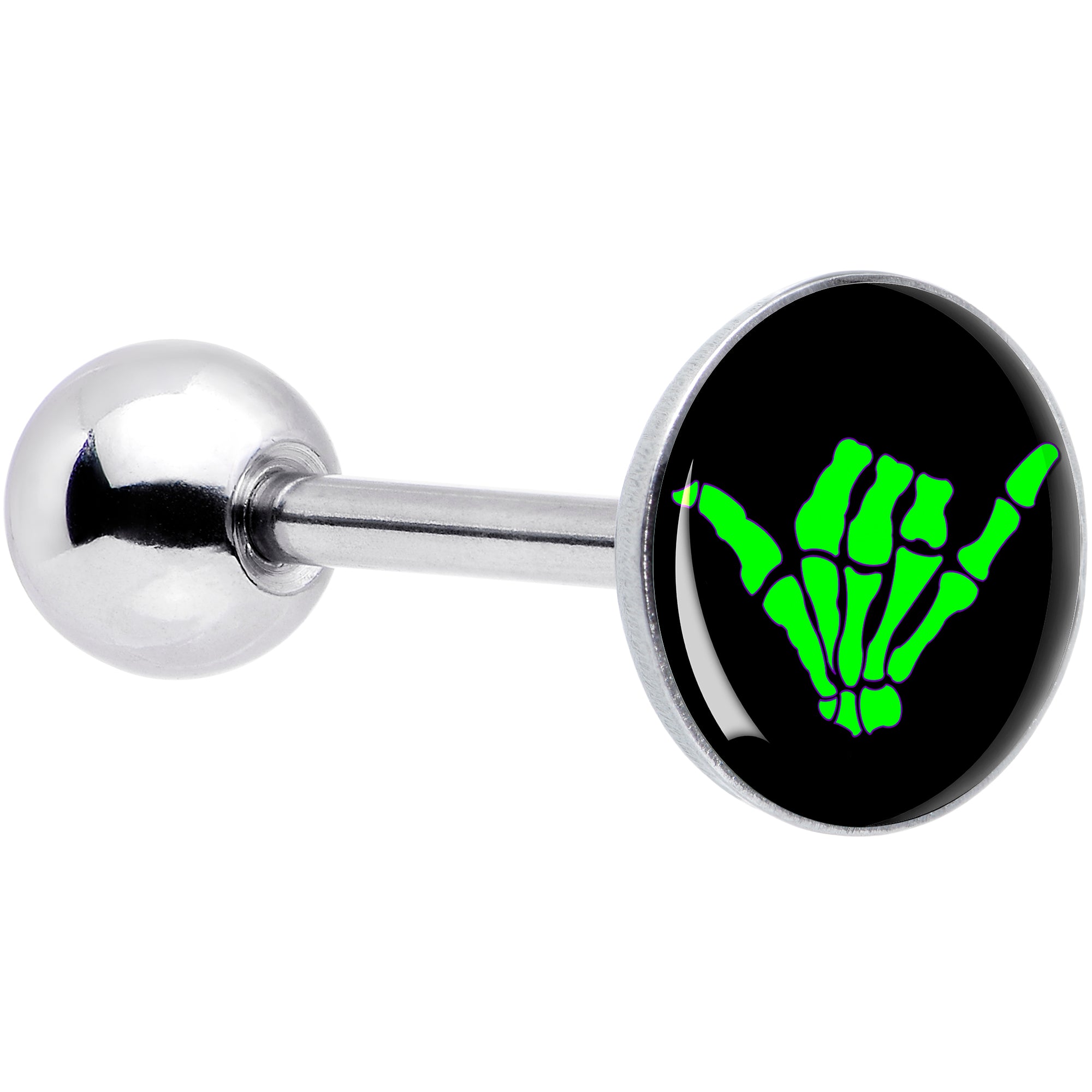 Shaka Hand Barbell Tongue Ring