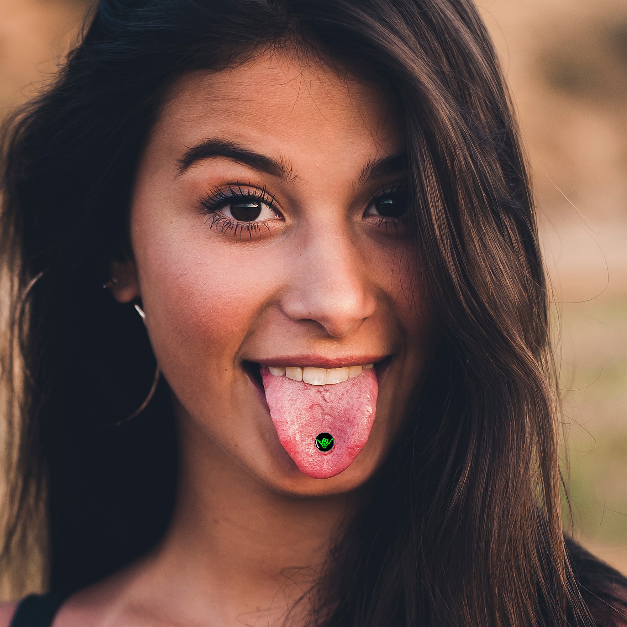 Shaka Hand Barbell Tongue Ring