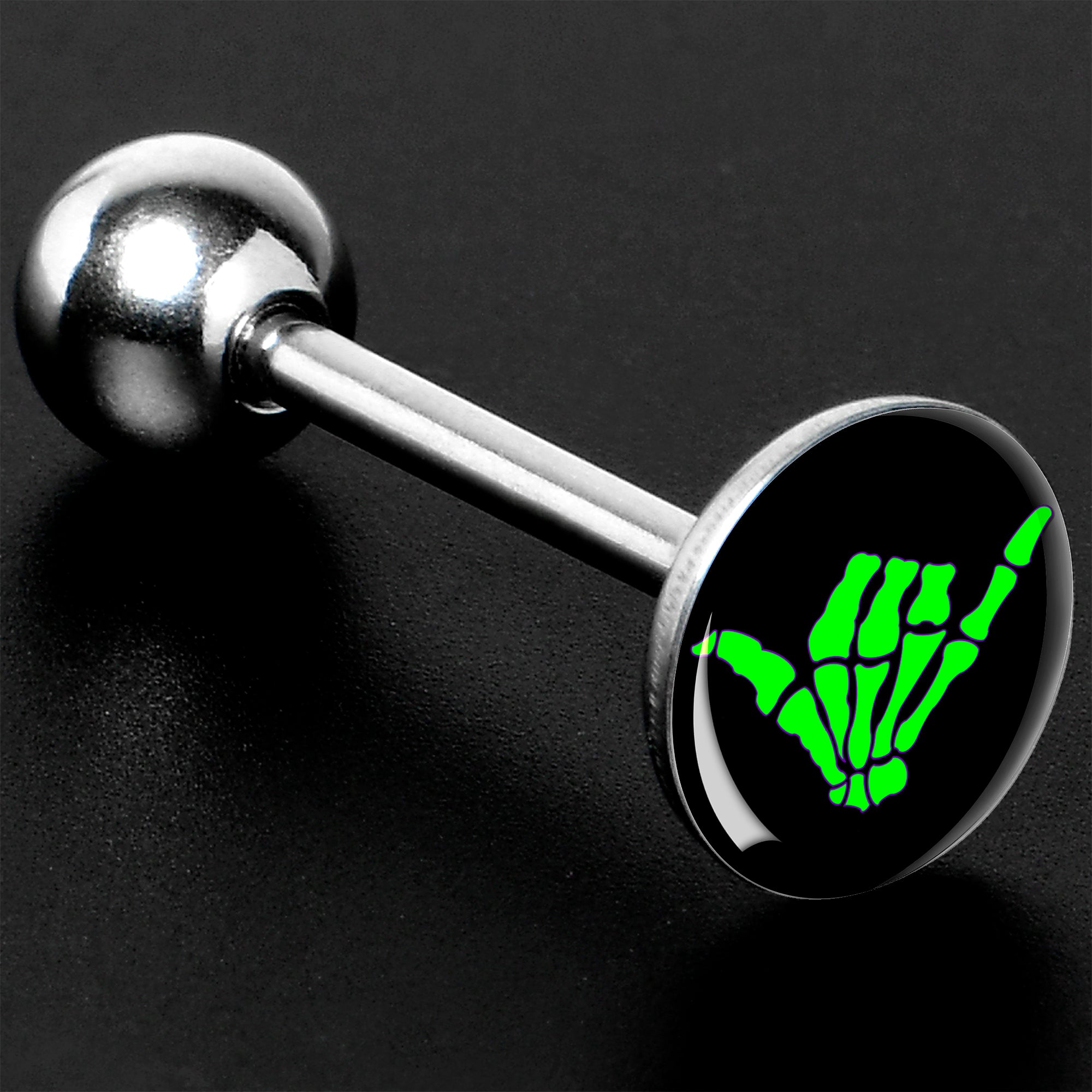 Shaka Hand Barbell Tongue Ring