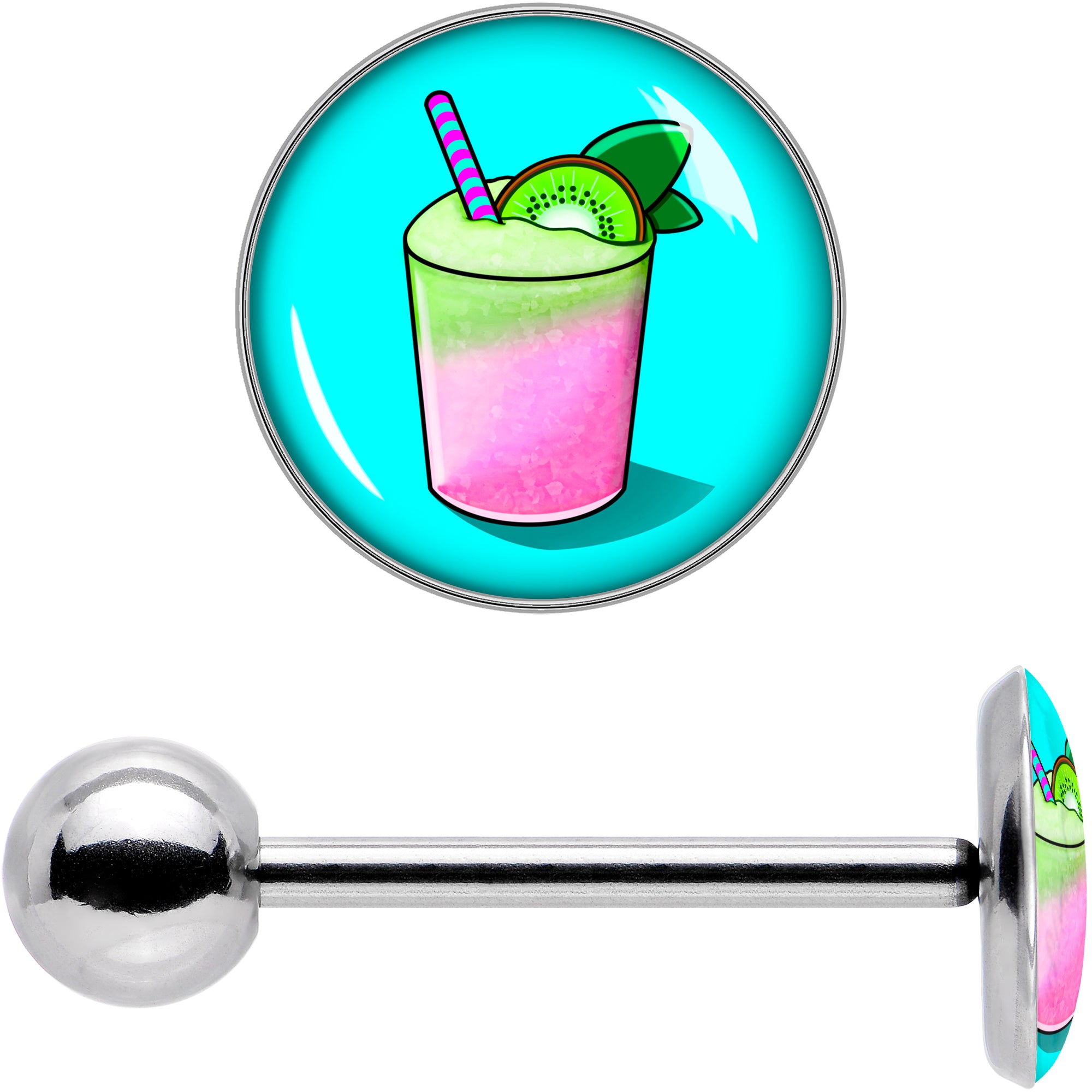 Summer Drink Barbell Tongue Ring