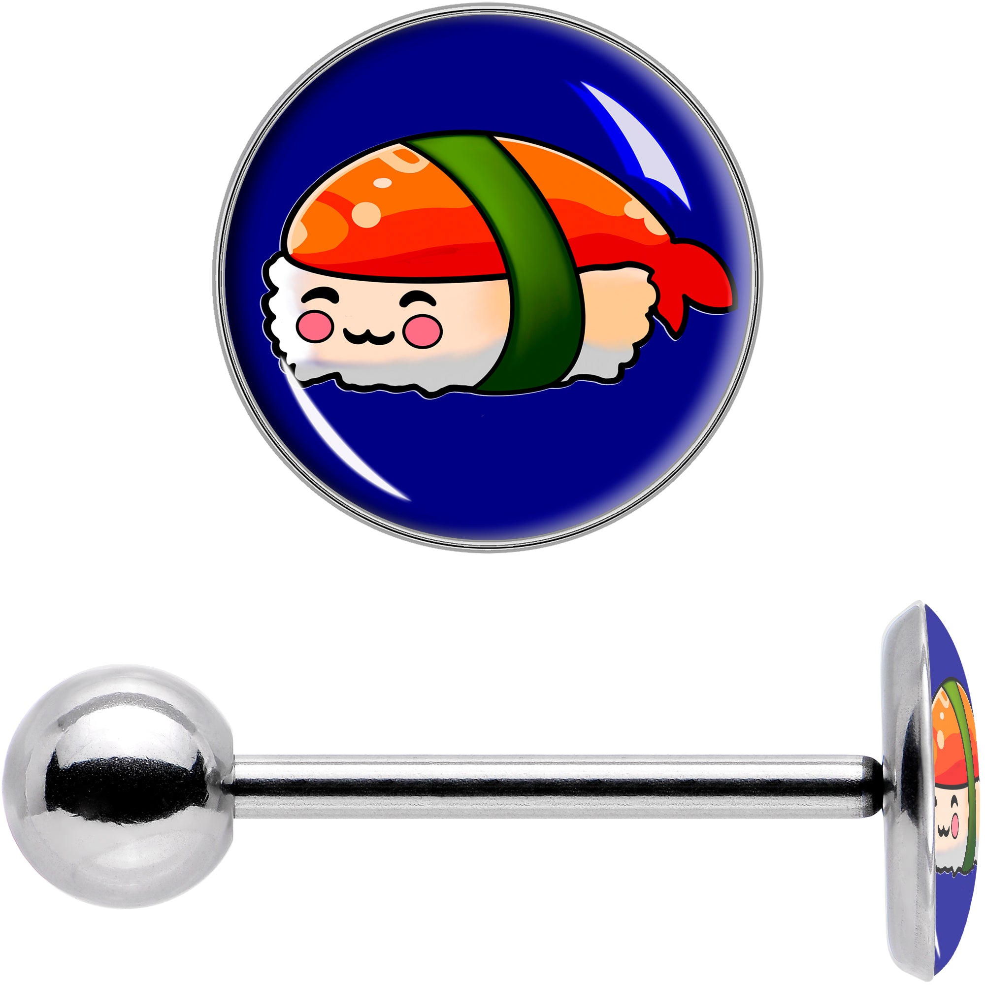 Sushi Barbell Tongue Ring