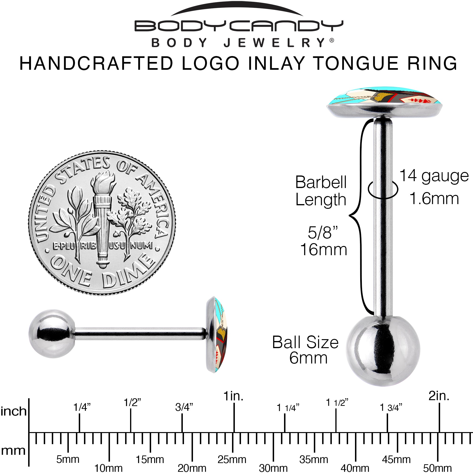 Chinese Take Out Barbell Tongue Ring