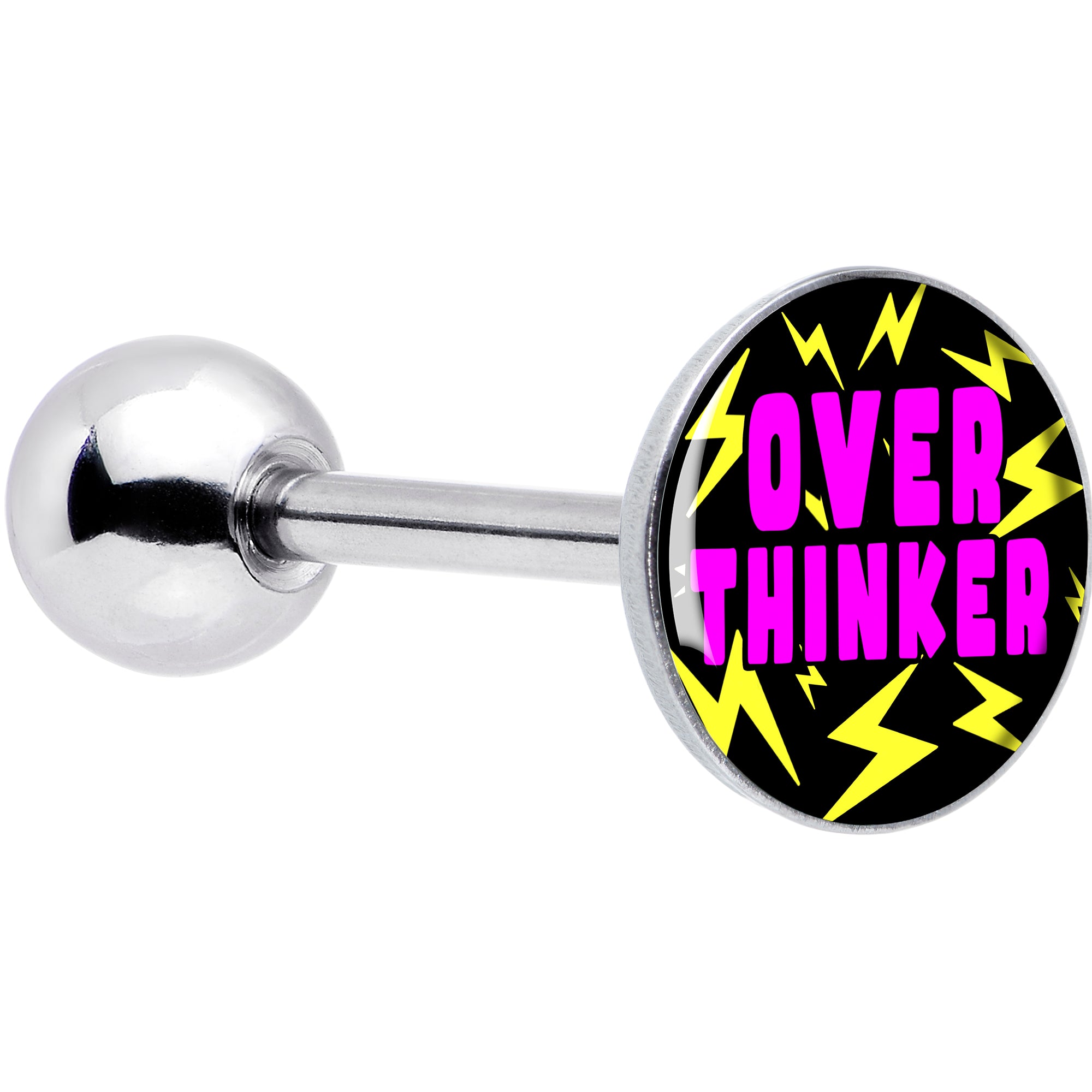 Over Thinker Impact Barbell Tongue Ring