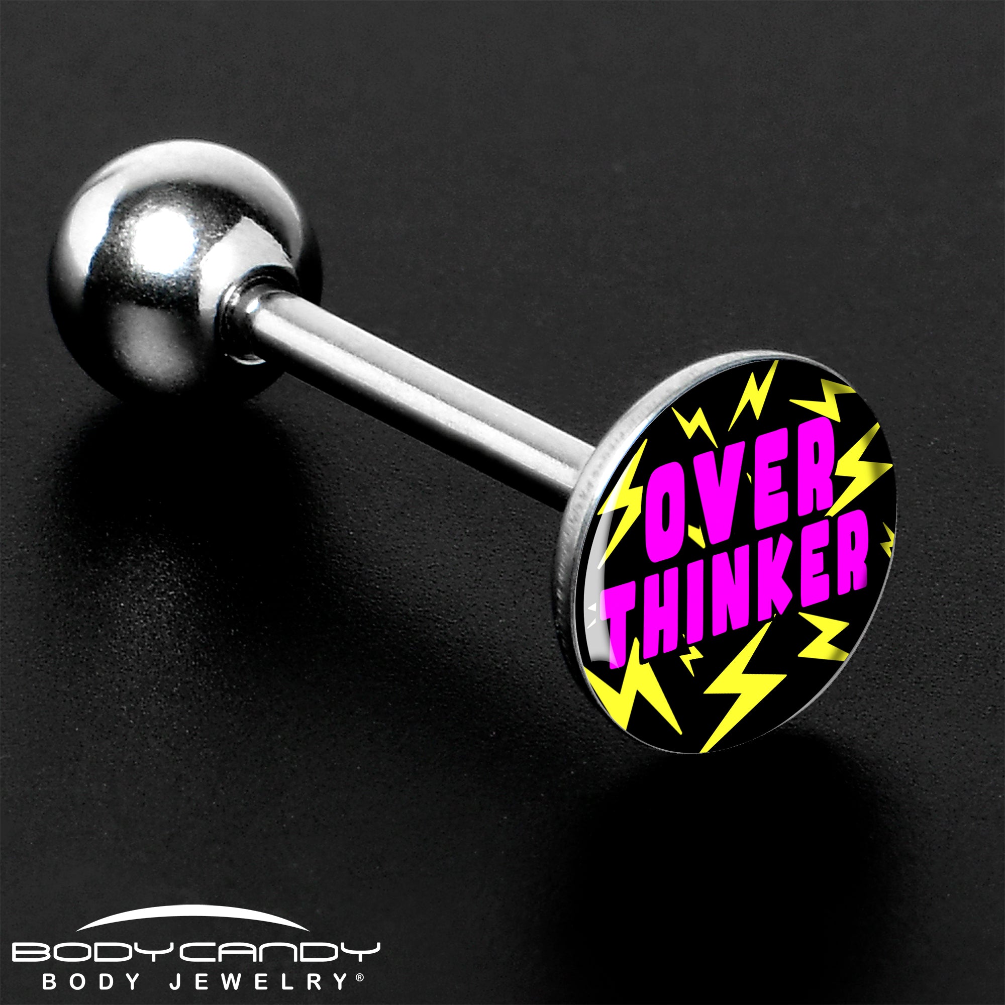 Over Thinker Impact Barbell Tongue Ring