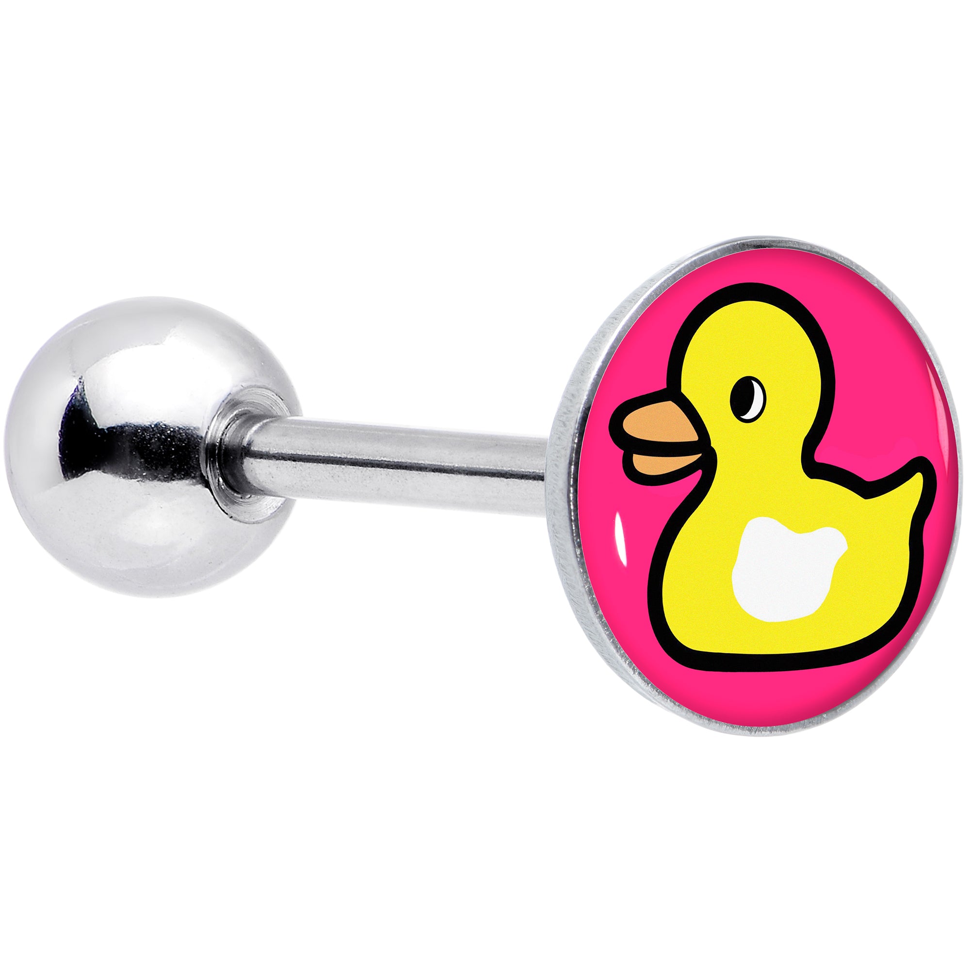 Yellow Ducky Barbell Tongue Ring