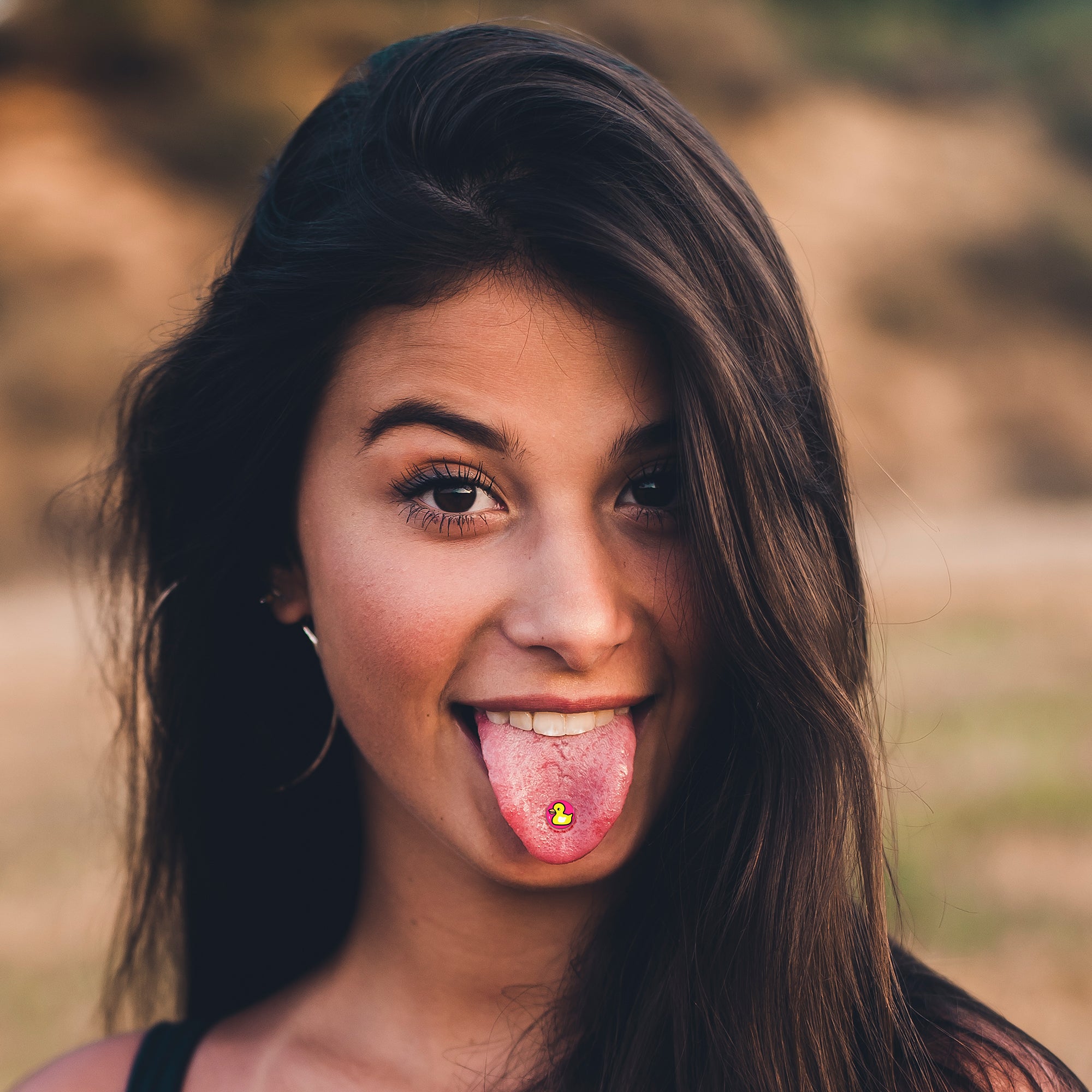 Yellow Ducky Barbell Tongue Ring