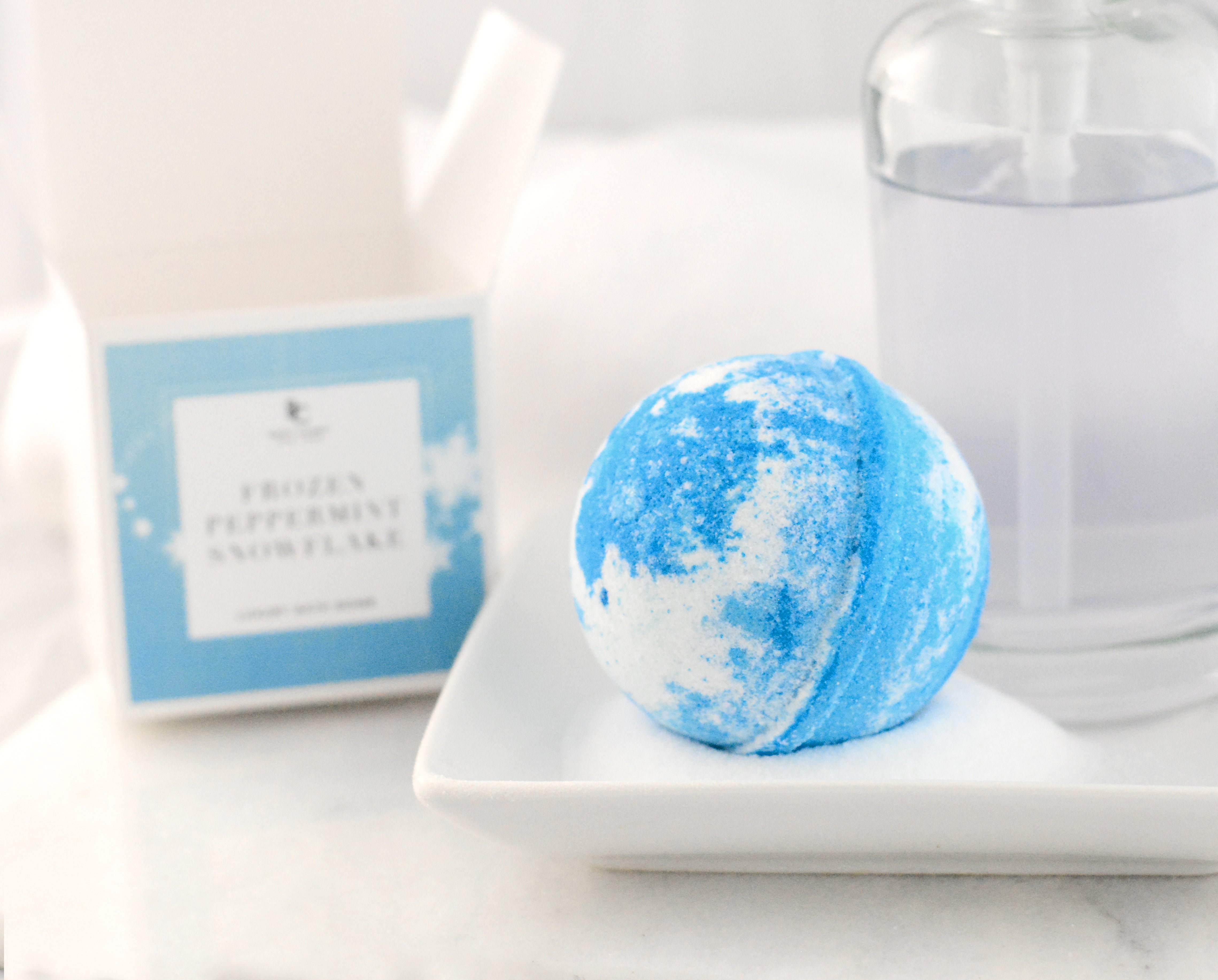 Body Candy NY Frozen Peppermint Snowflake Bath Bomb