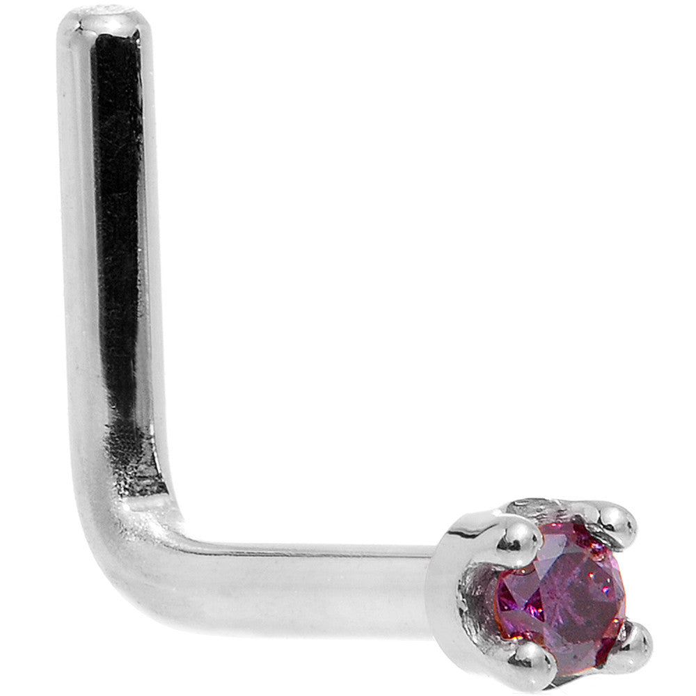 Purple diamond deals nose stud