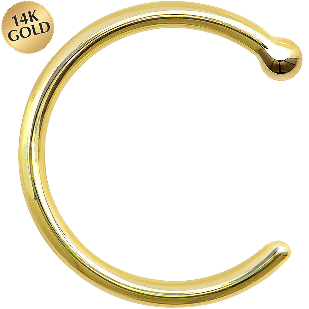 14k gold - 18gauge - septum ring - nipple ring - 3/8inch - nose ring-  conch- daith- helix - cartilage earring - solid gold- body jewelry - New  Era Jewelry Design