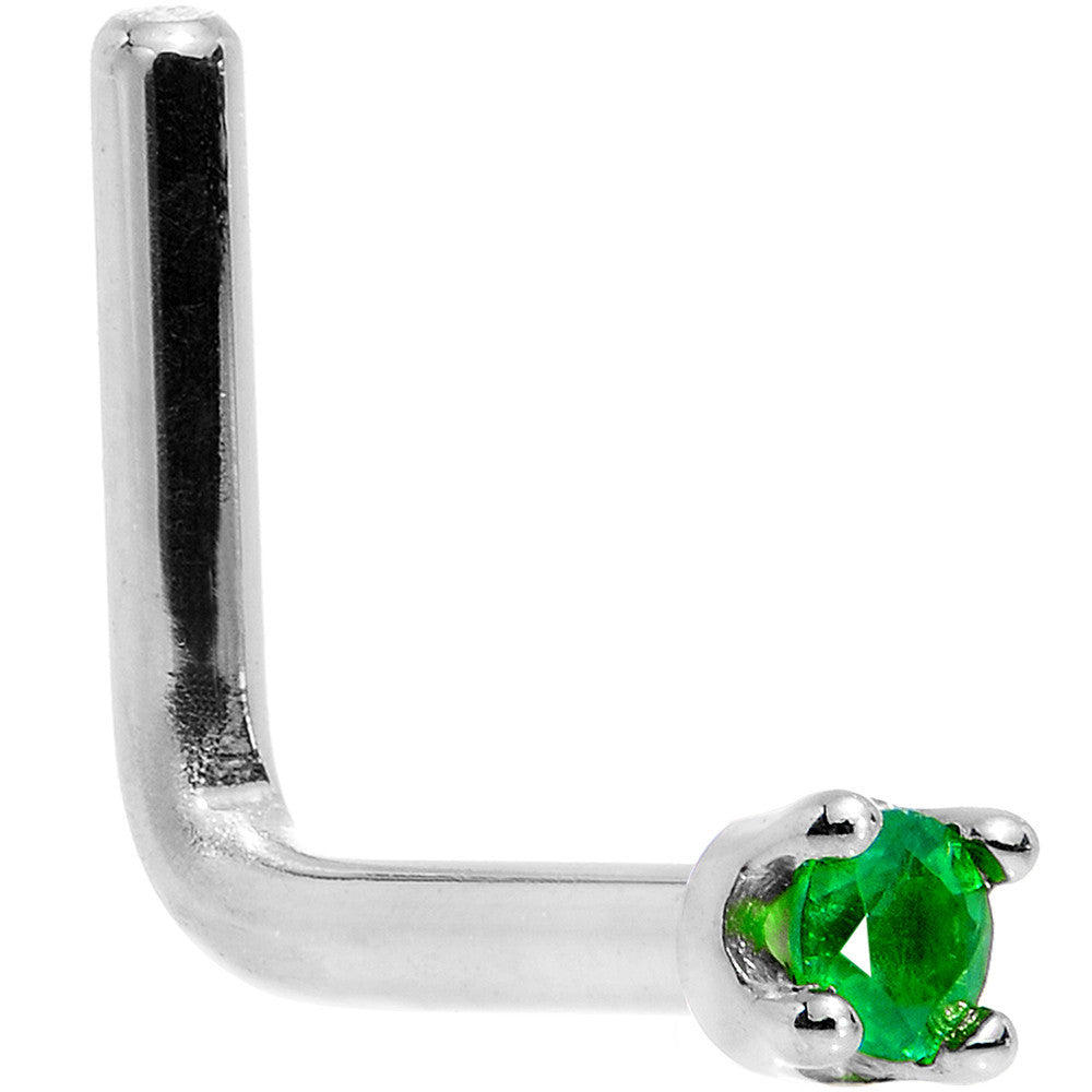 Emerald green online nose stud