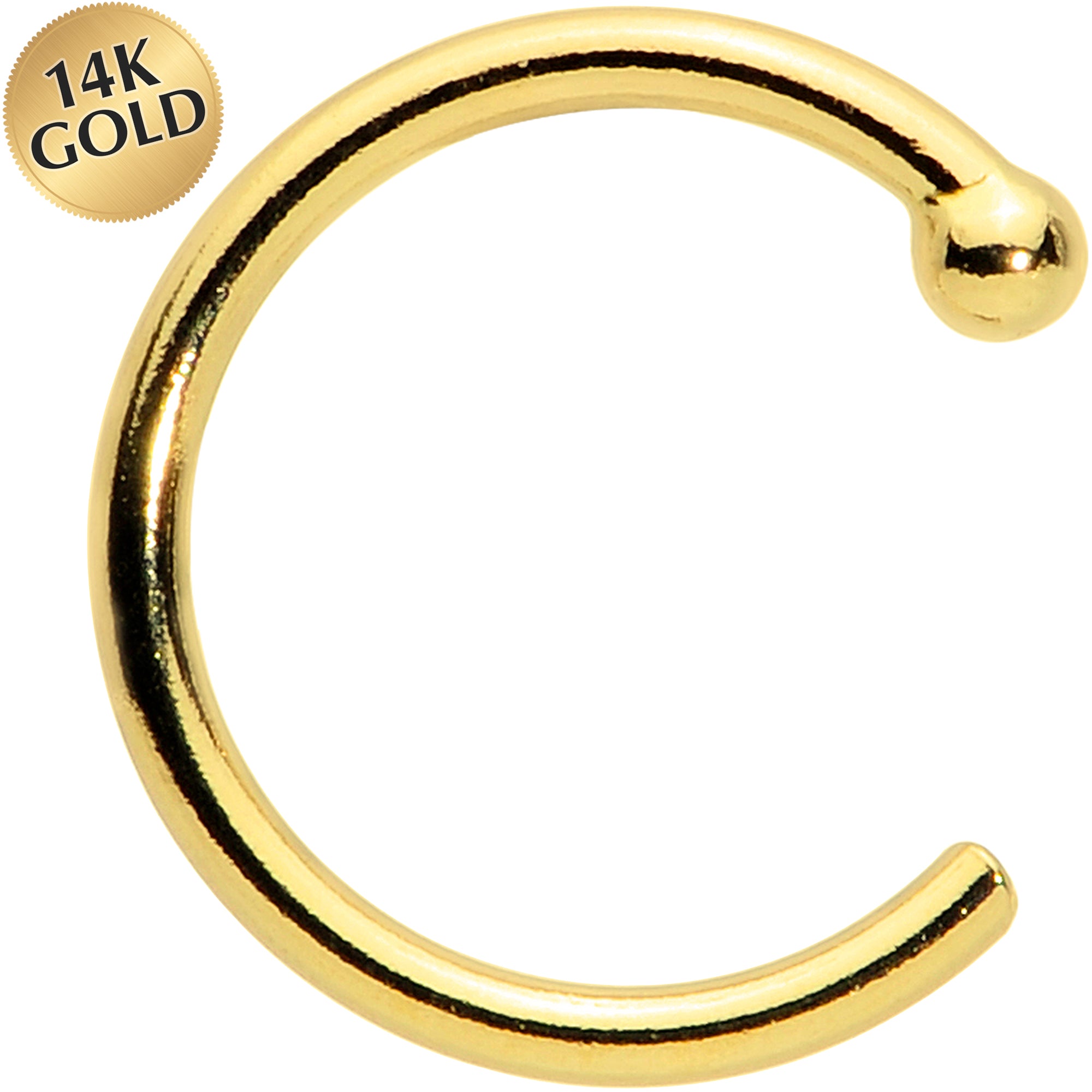 TianluNose Ring Hoop, 316L Medical Steel Hinge Nose Ring Spacer Spiral  Cartilage Hoop Earrings Body Piercing Jewelry 8mm Diameter, Gold 1pc -  Walmart.com