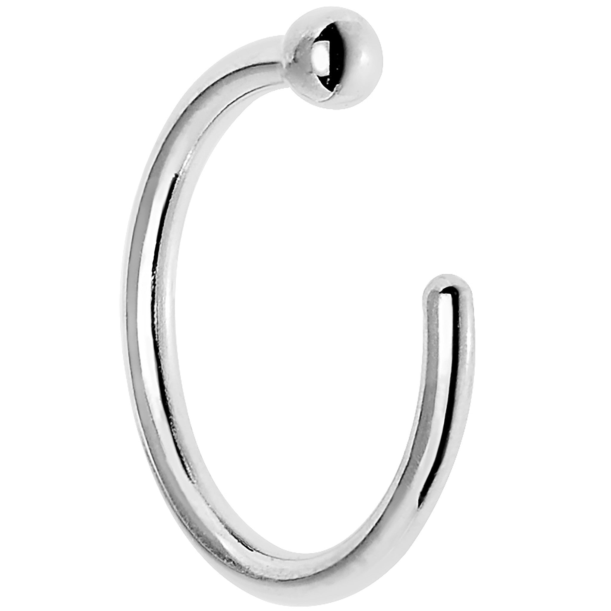 White gold nose ring on sale hoop