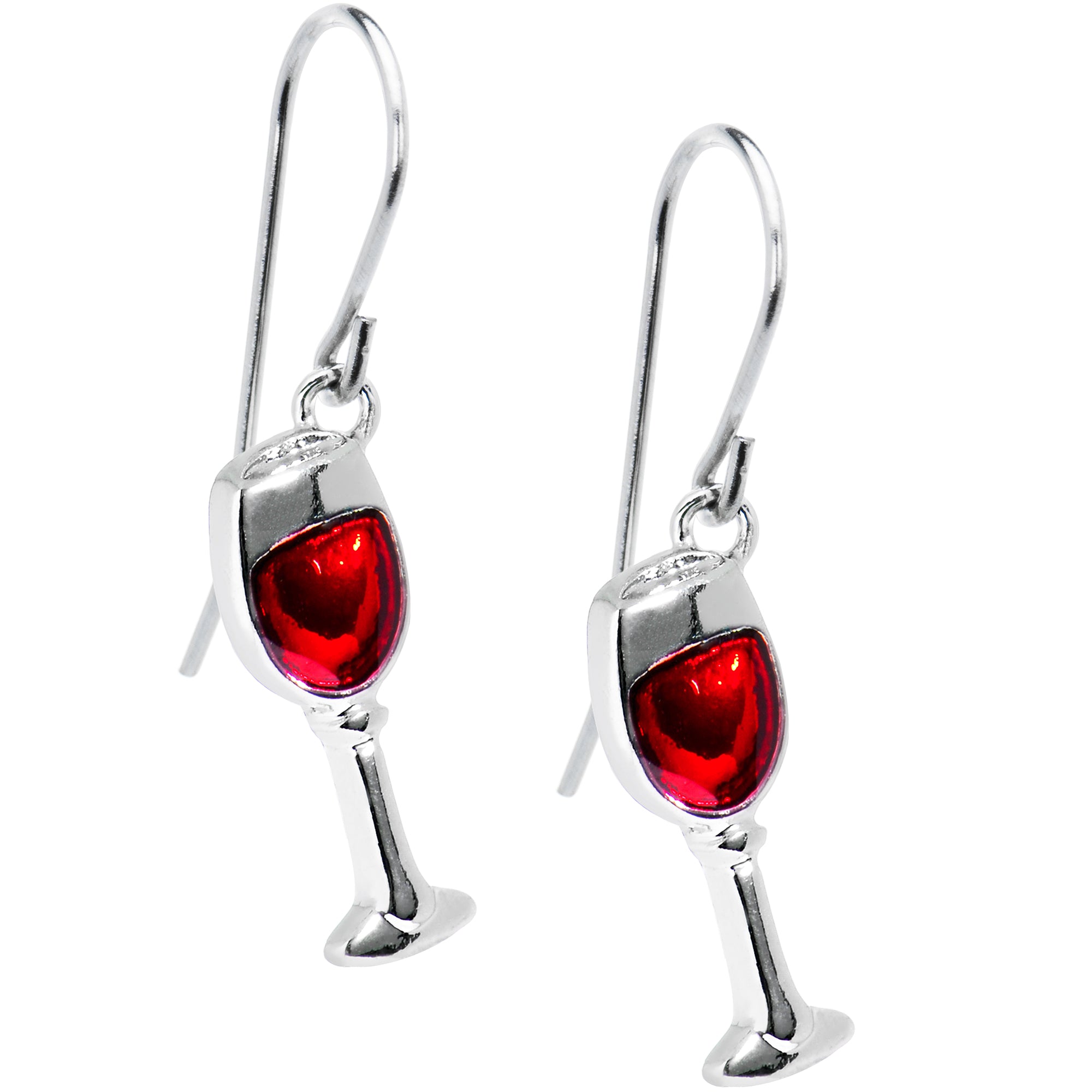 Wine deals glass earrings