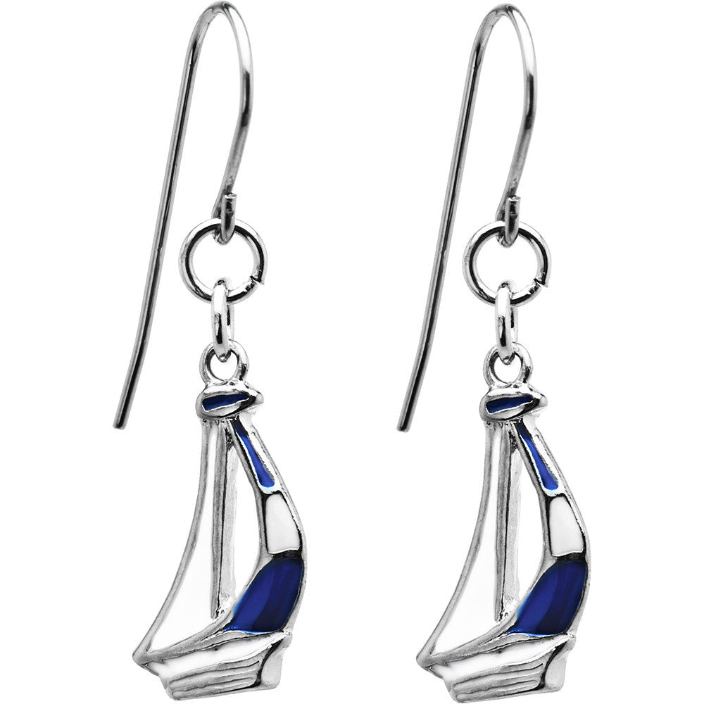 Stainless Steel Sailing Sailboat Earrings