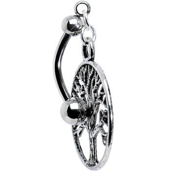 Top Mount Tree of Life Belly Ring