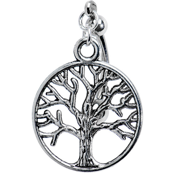 Top Mount Tree of Life Belly Ring