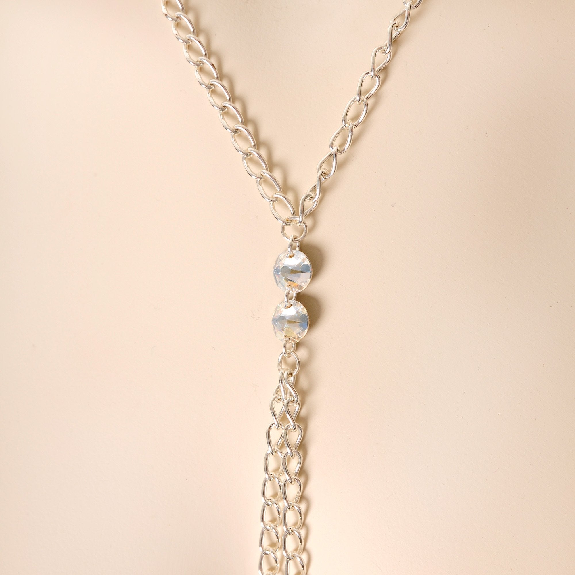 Brilliant BCR Necklace to Nipple Chain Created with Crystals