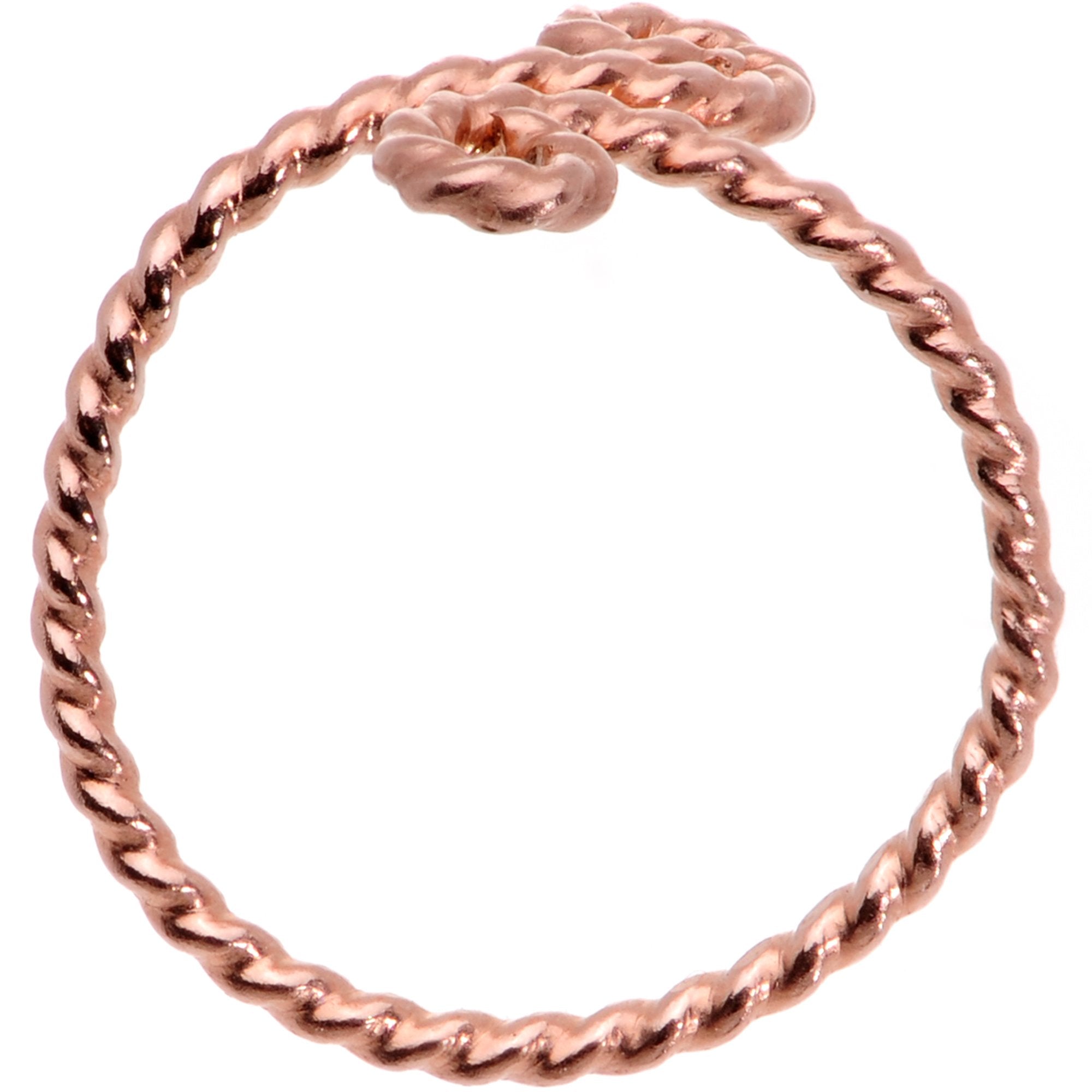 Handcrafted Rose Gold Filled Twisted Curved Coiled Toe Ring