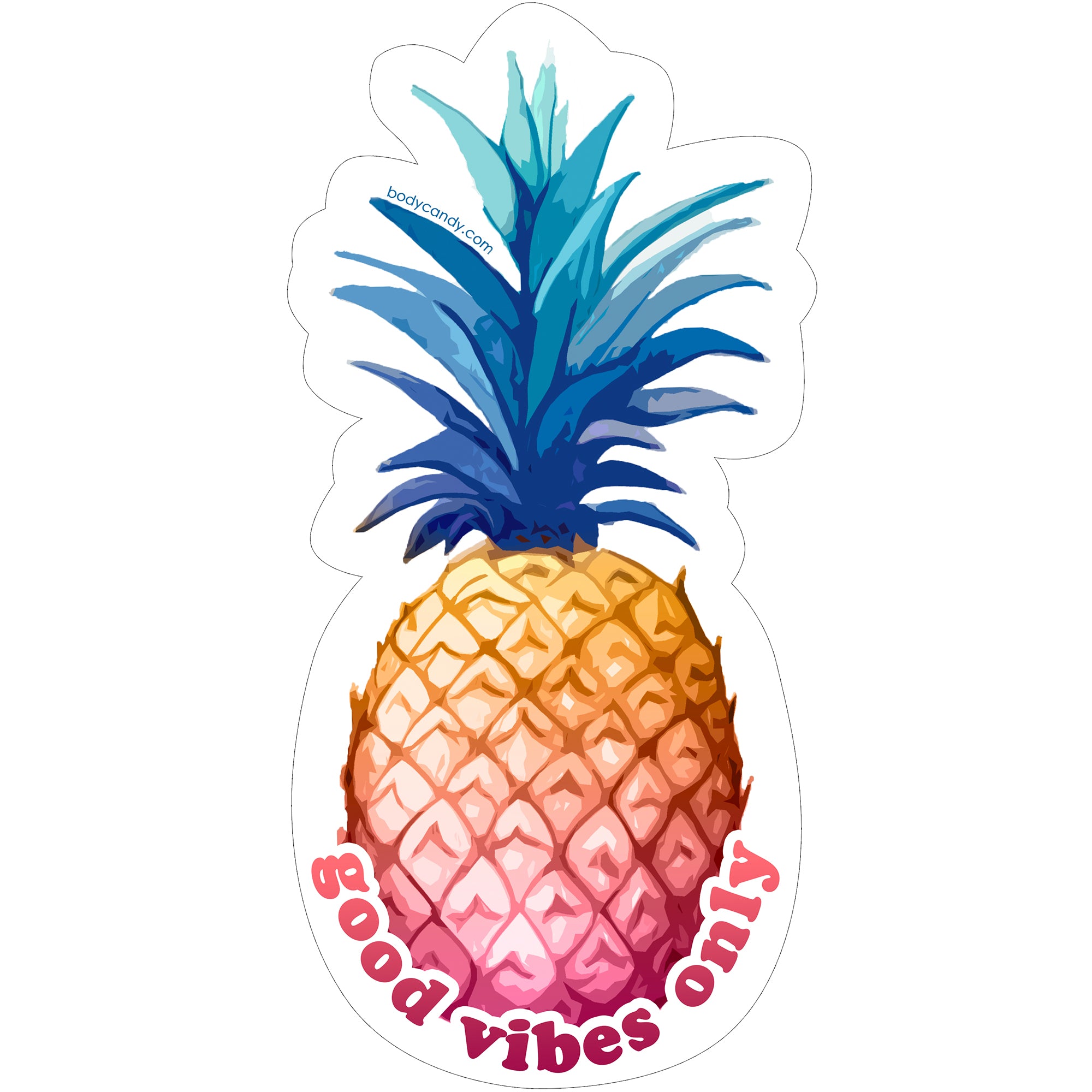 Body Candy Good Vibes Only Pineapple Sticker